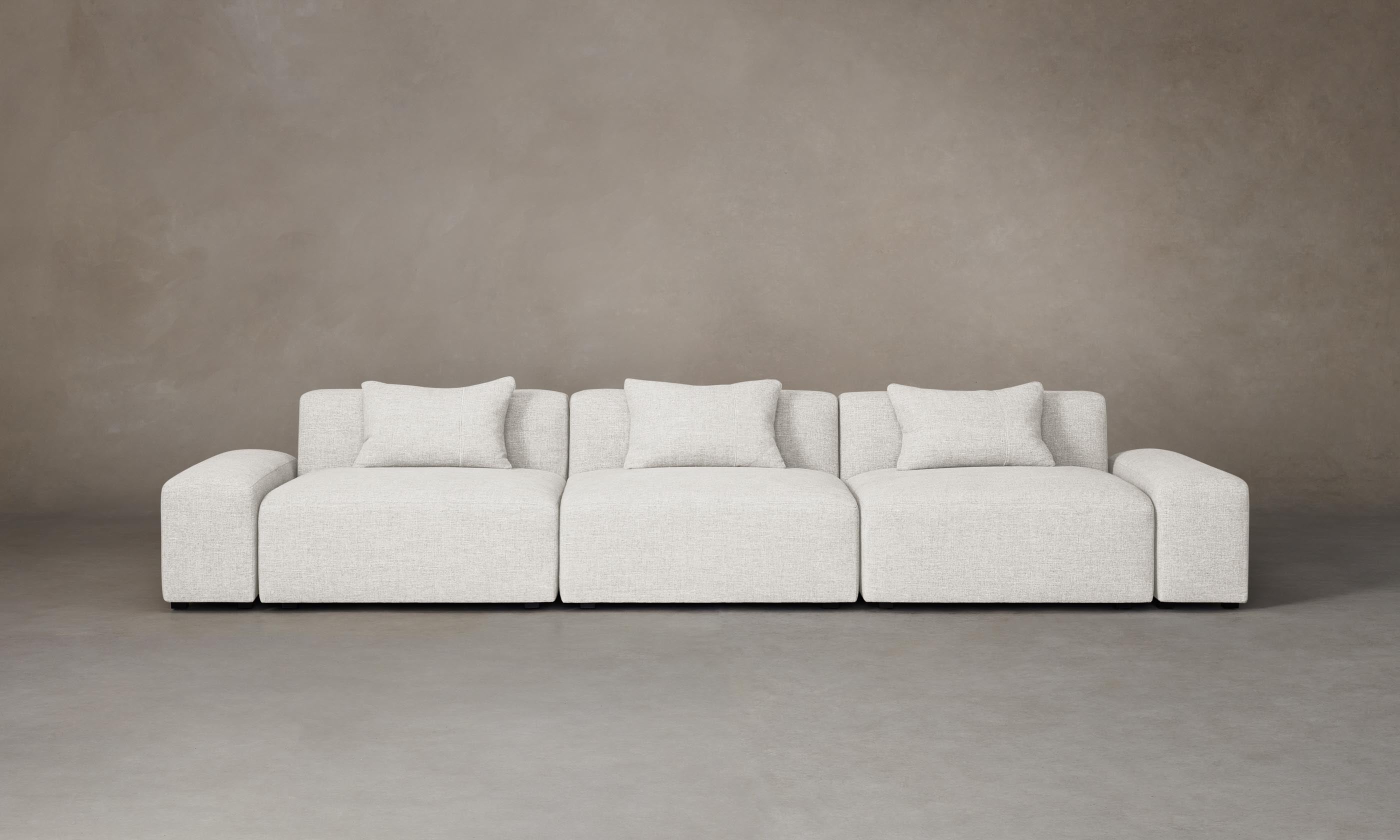 The Breuer Modular Sofa - Heritage Belgian Linen in Egret | Modern Living Room Furniture for Small Spaces & Apartments