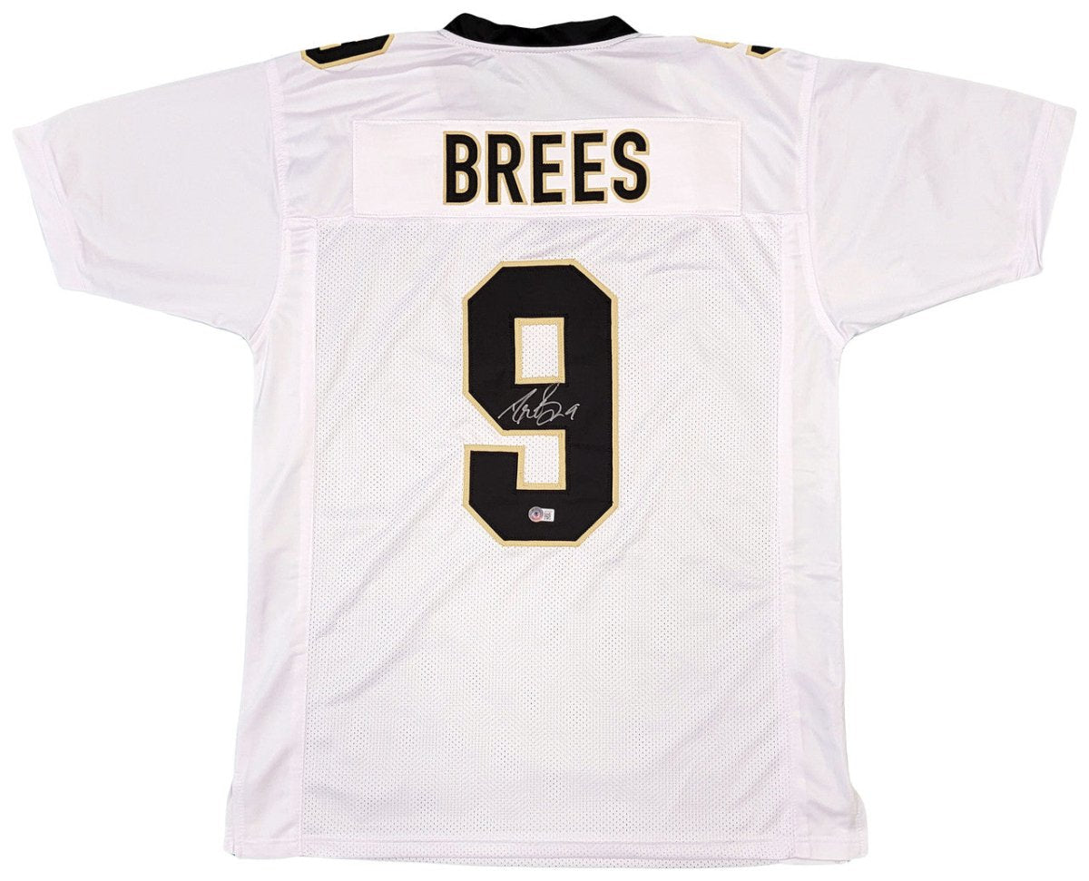 Drew Brees New Orleans Saints Autographed Signed White Football Jersey - Authentic Collectible Memorabilia for NFL Fans, Sports Enthusiasts, and Home Decor Display
