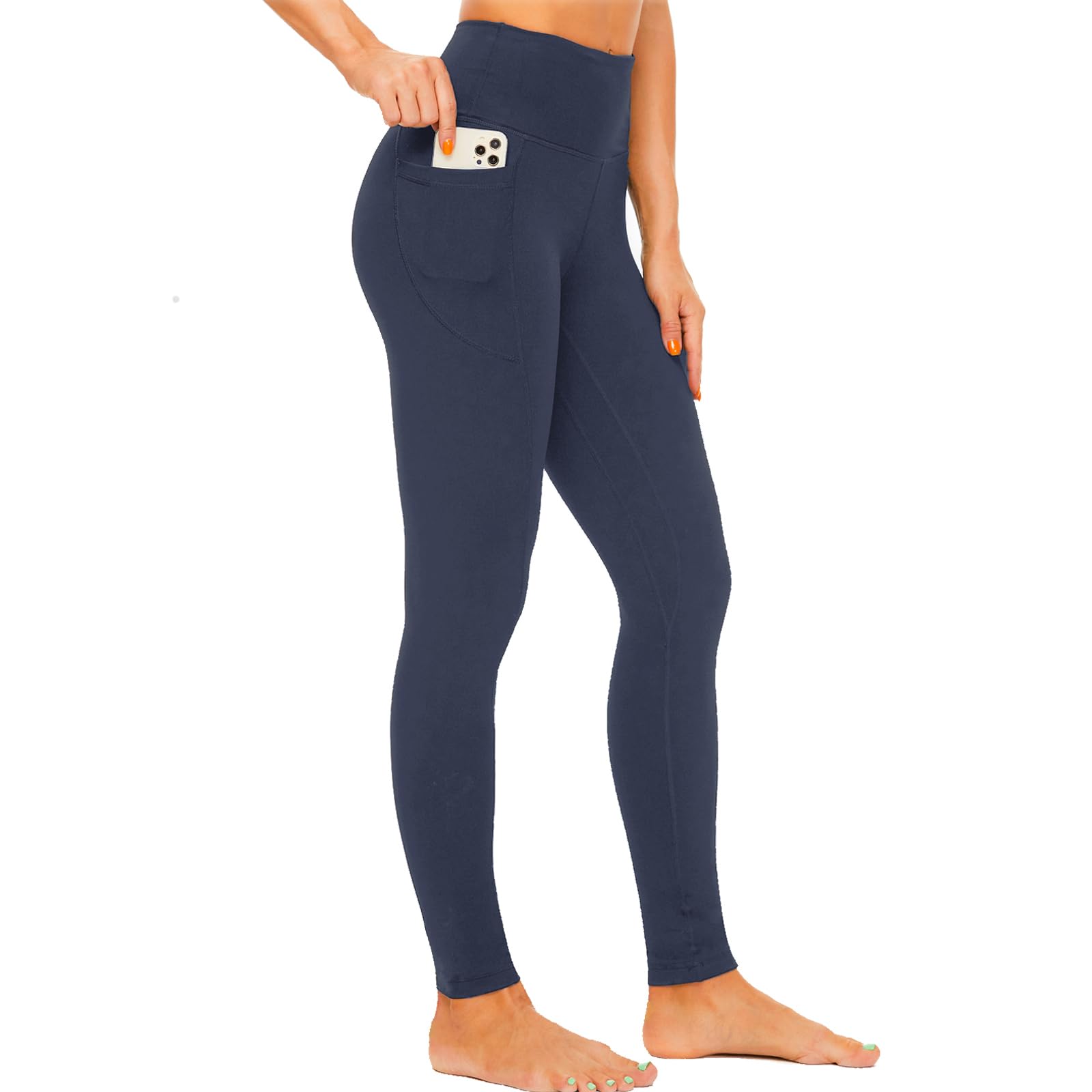 CCKO High Waisted Yoga Pants for Women with Pockets - Stretchy Workout Leggings with Tummy Control - Perfect for Gym, Running & Everyday Wear