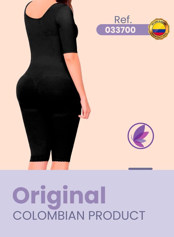 Shapewear with Sleeves - Stage 1 & 2 Colombian Faja for Waist Training, BBL & Body Shaping | Post-Surgery Compression Garment for Tummy Control & Slimming