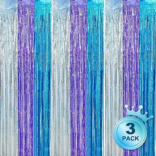 3 Pack-silver Purple Blue