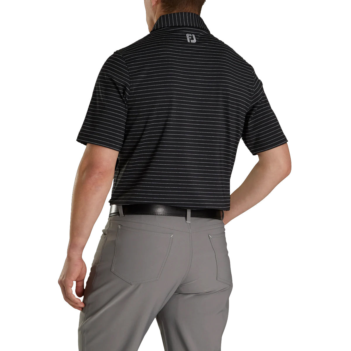FootJoy Men's Athletic Fit Classic Stripe Golf Polo Shirt - Moisture-Wicking & Breathable for Comfort on the Golf Course