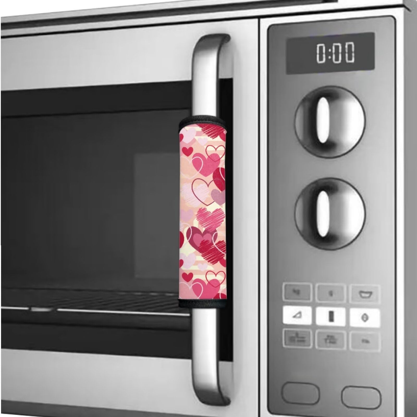 8-Piece Valentine's Love Print Refrigerator Handle Covers - Durable, Washable Kitchen Appliance Protectors for Fridge, Oven & Dishwasher - Decorative & Hygienic Solution to Prevent Food Stains (Perfect for Valentine's Day Decor & Everyday Kitchen Protection)