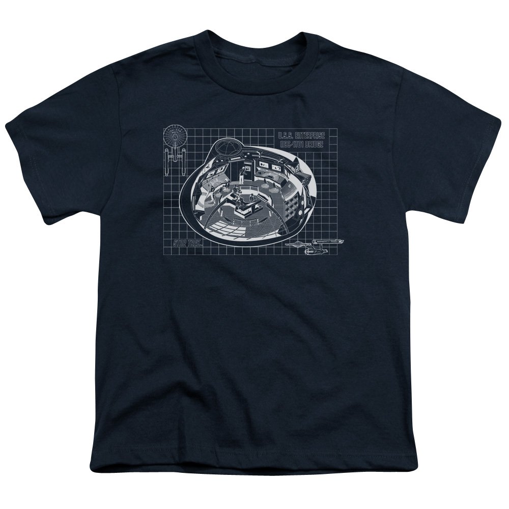 Star Trek Bridge Prints Unisex Youth T-Shirt for Boys & Girls - Cool Sci-Fi Graphic Tee for Kids, Cosplay & Star Trek Fans