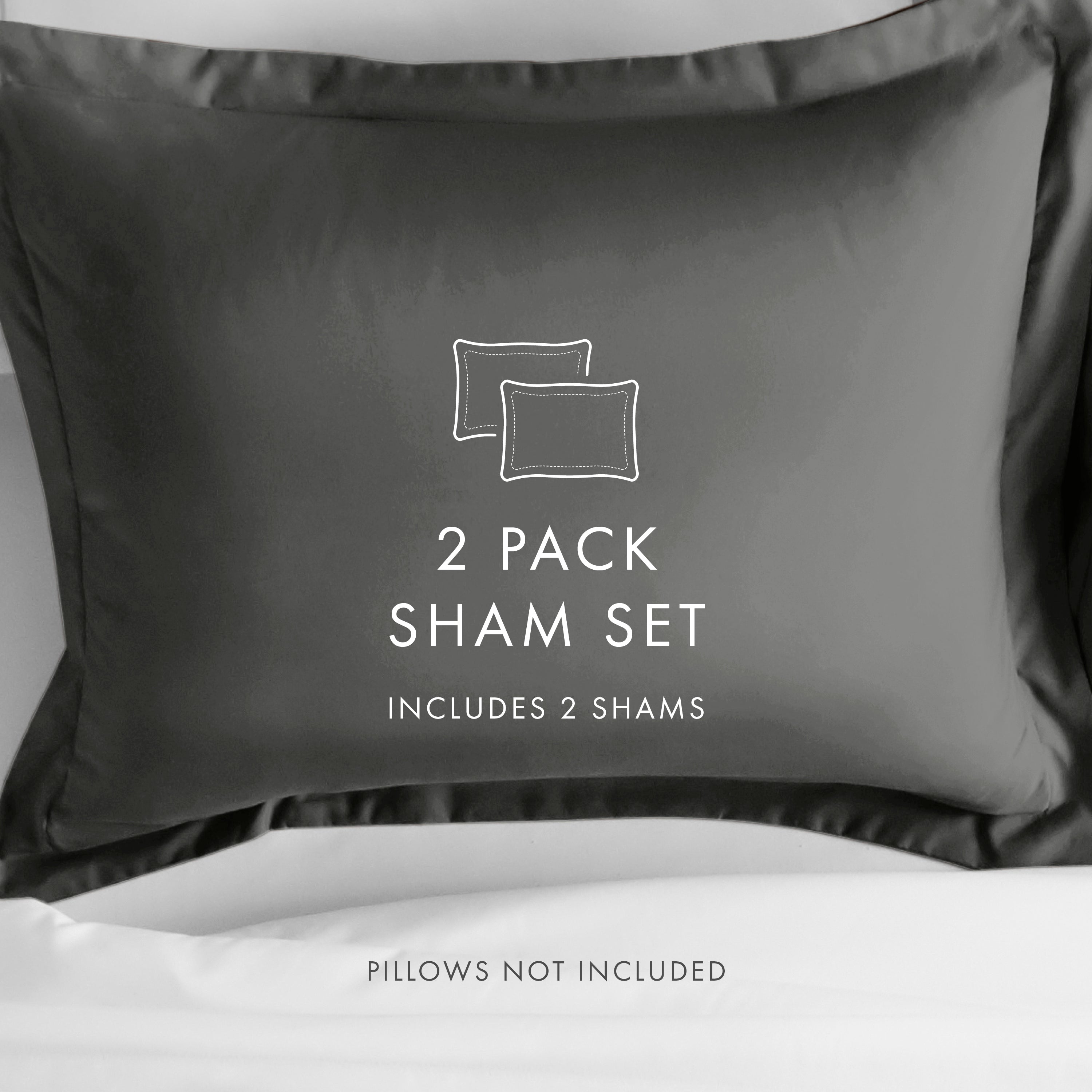 2 Piece Pillow Sham Set - Soft & Stylish Decorative Pillow Covers for Bedroom Decor - Perfect for Master Bedroom, Guest Room, and Living Room Accents