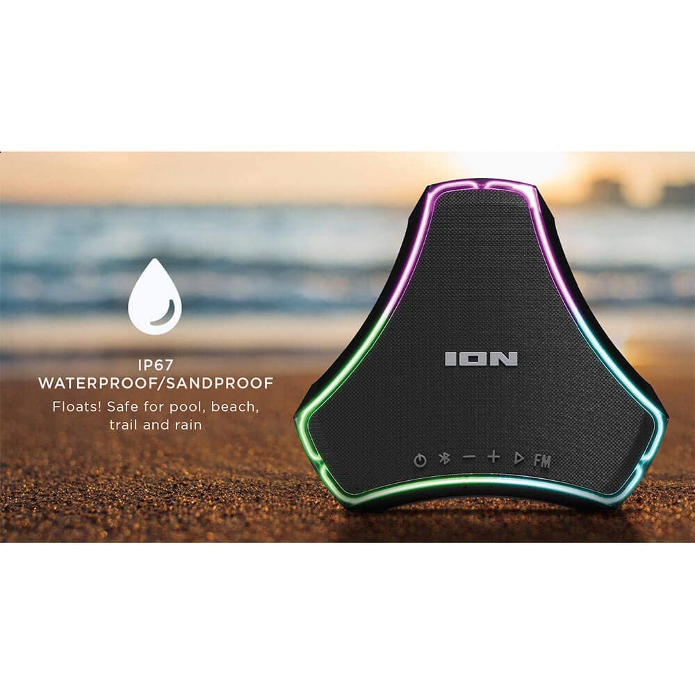 Evaxo Ion Audio Triumph Waterproof Bluetooth Speaker - Wireless Portable Speaker with 50W Power, IPX7 Waterproof Rating, 100ft Range - Perfect for Pool Parties, Beach Outings & Outdoor Adventures (Renewed)