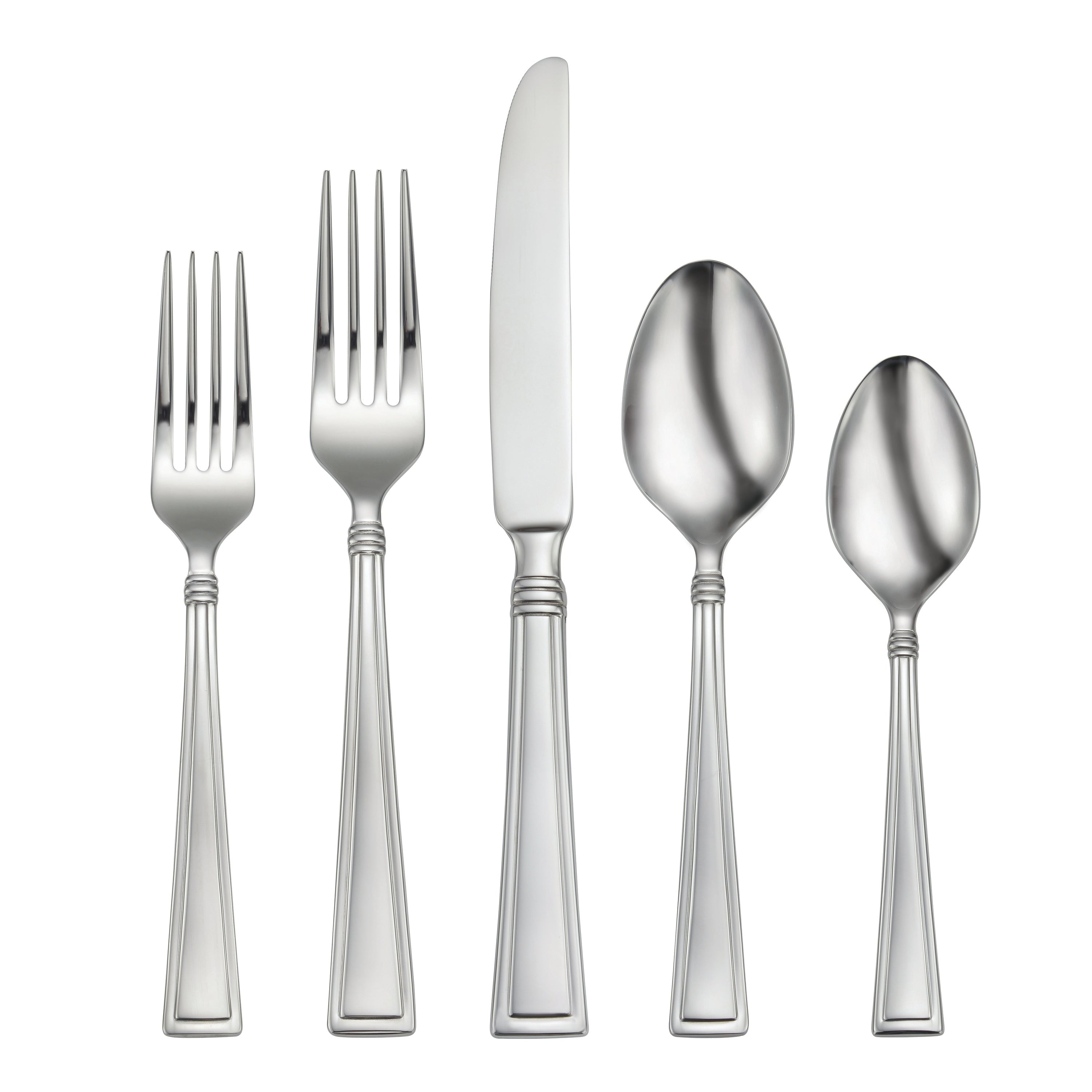 Butler 45-Piece Stainless Steel Flatware Set - Elegant Silverware for 8 Place Settings - Perfect for Dinner Parties, Weddings & Everyday Dining