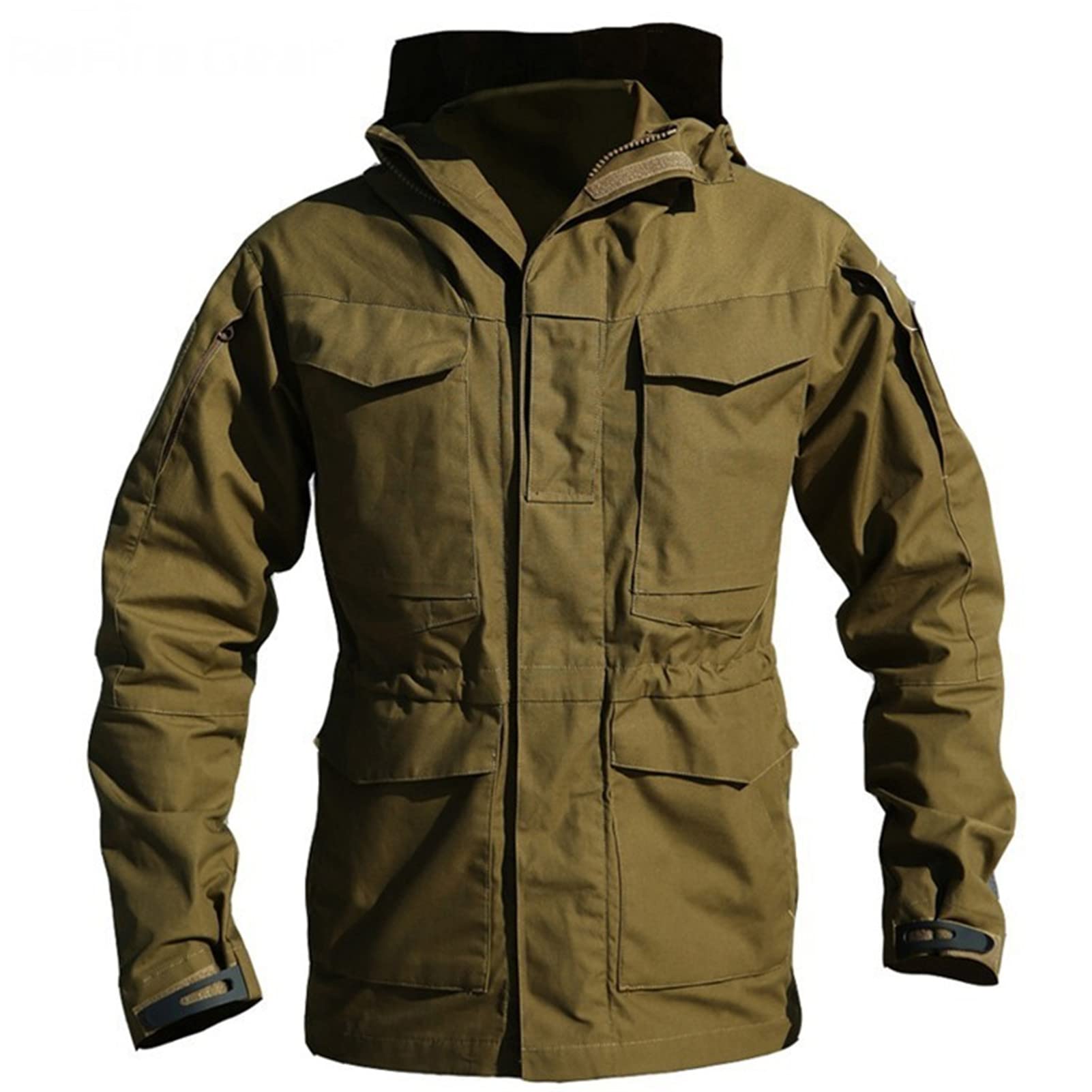 Men's Tactical Windbreaker Jacket - Waterproof Hiking Camping Hoodie with Multi-Pockets for Outdoor Sports & Adventure | Perfect for Hiking, Travel, and Urban Wear