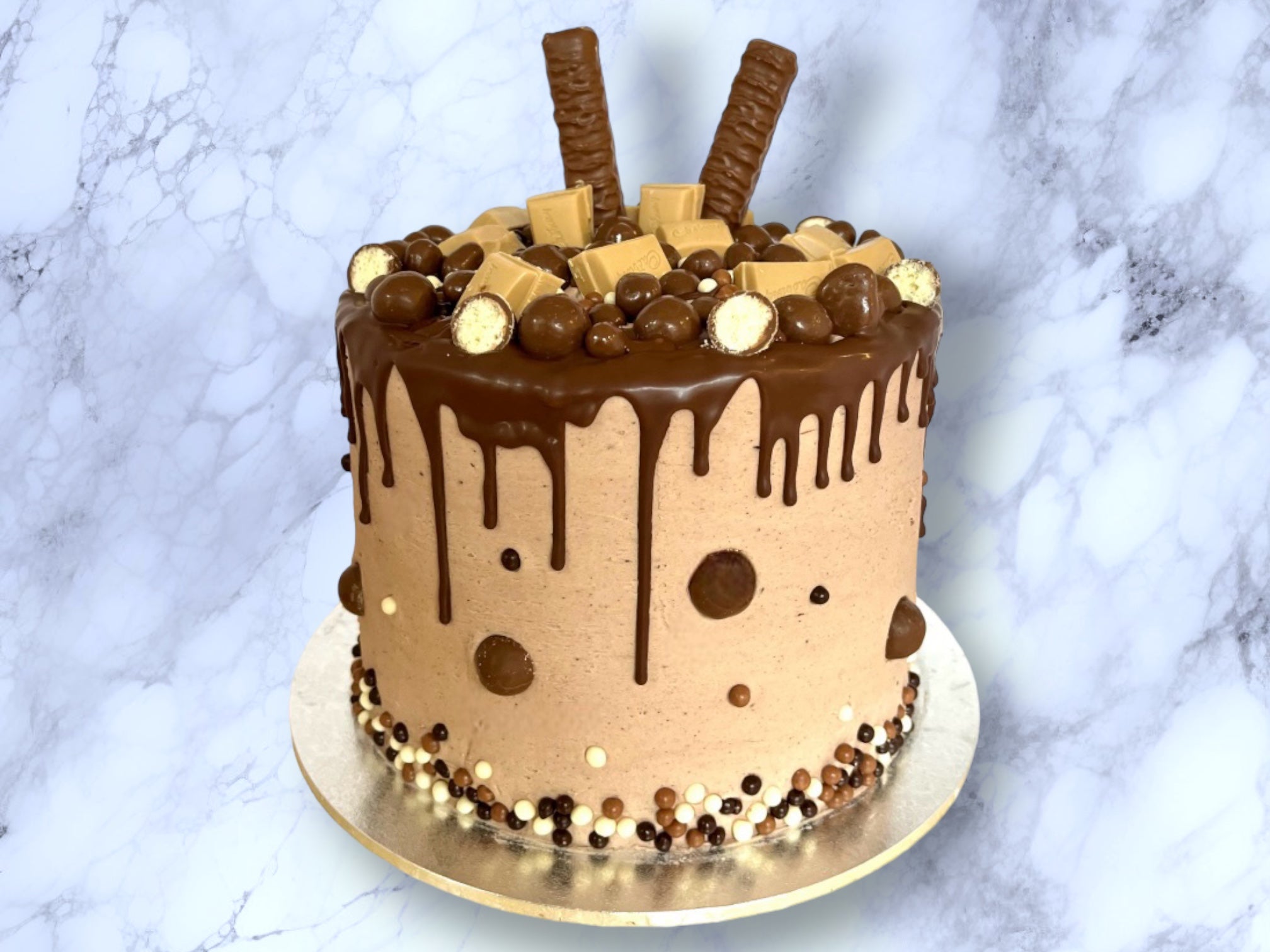 Decadent Chocolate Explosion Cake - Rich Triple Layer Chocolate Fudge Cake with Ganache Drizzle | Perfect for Birthdays, Anniversaries & Special Celebrations