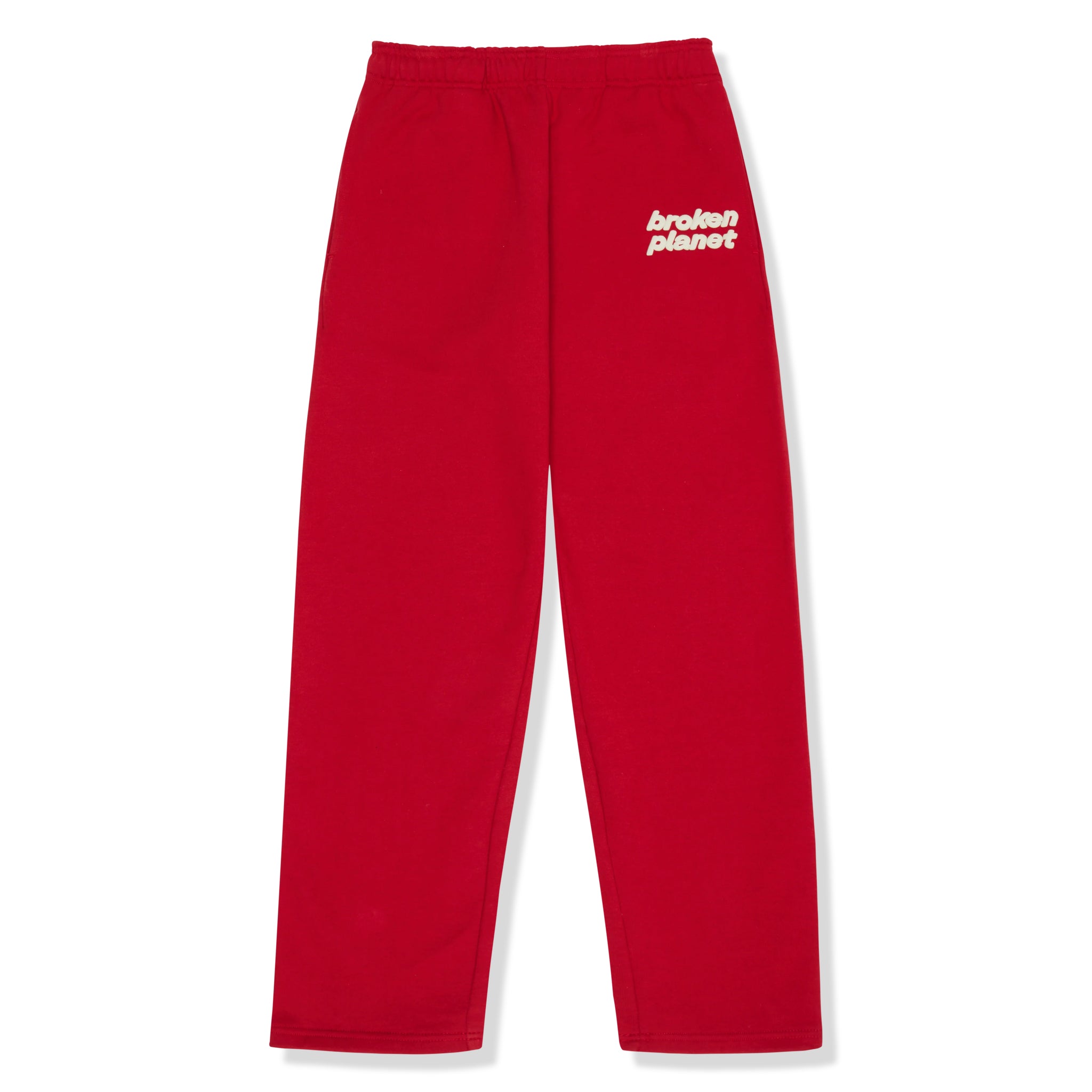 Broken Planet Straight Leg Ruby Red Sweatpants for Men & Women - Comfortable Cotton Joggers for Casual Wear, Lounge & Gym - Trendy Streetwear Sweatpants