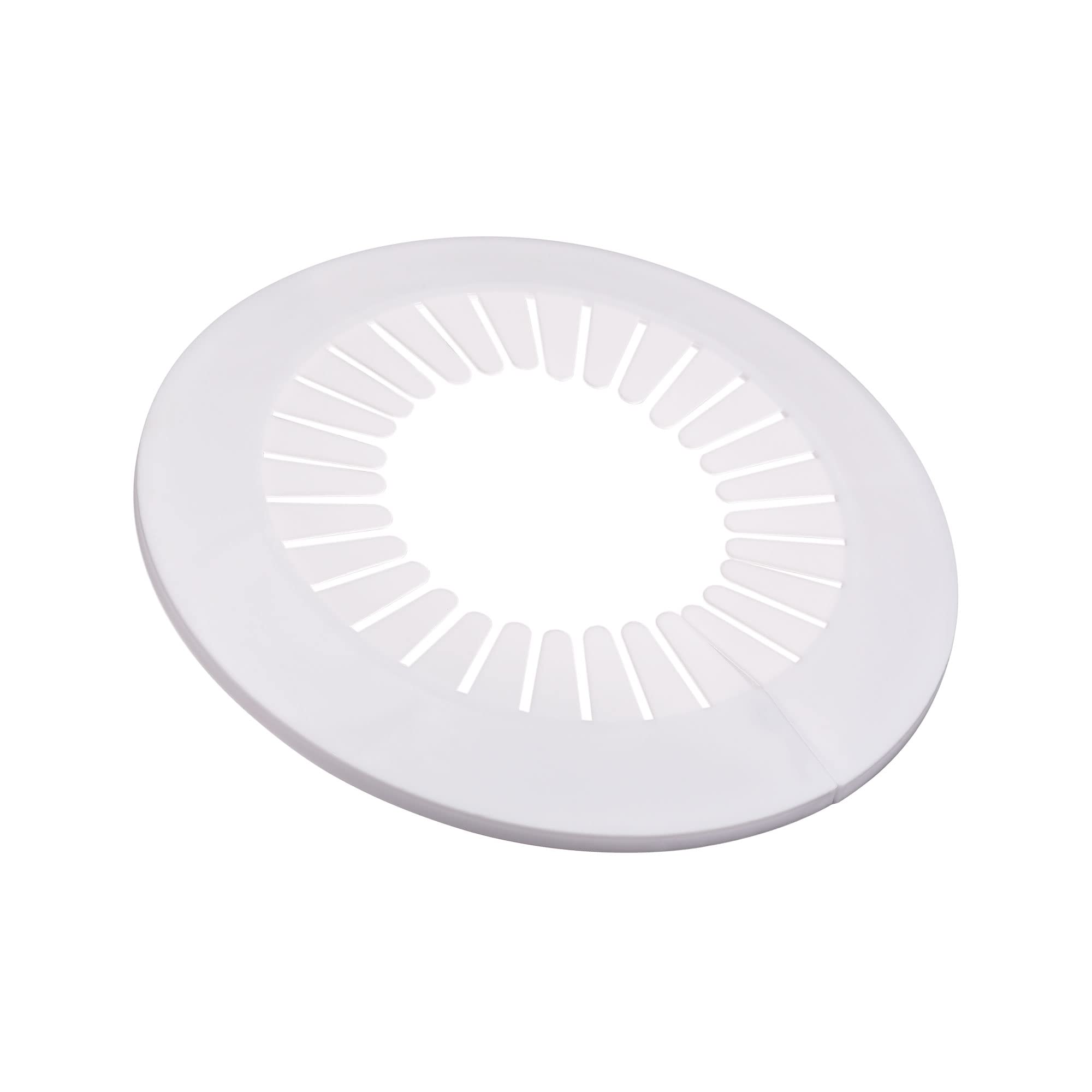 uxcell 90mm-100mm White PP Plastic Pipe Cover Decoration - 4pcs Escutcheon for Water Pipe & Drain Line Protection | Perfect for Bathroom, Kitchen & Basement Plumbing