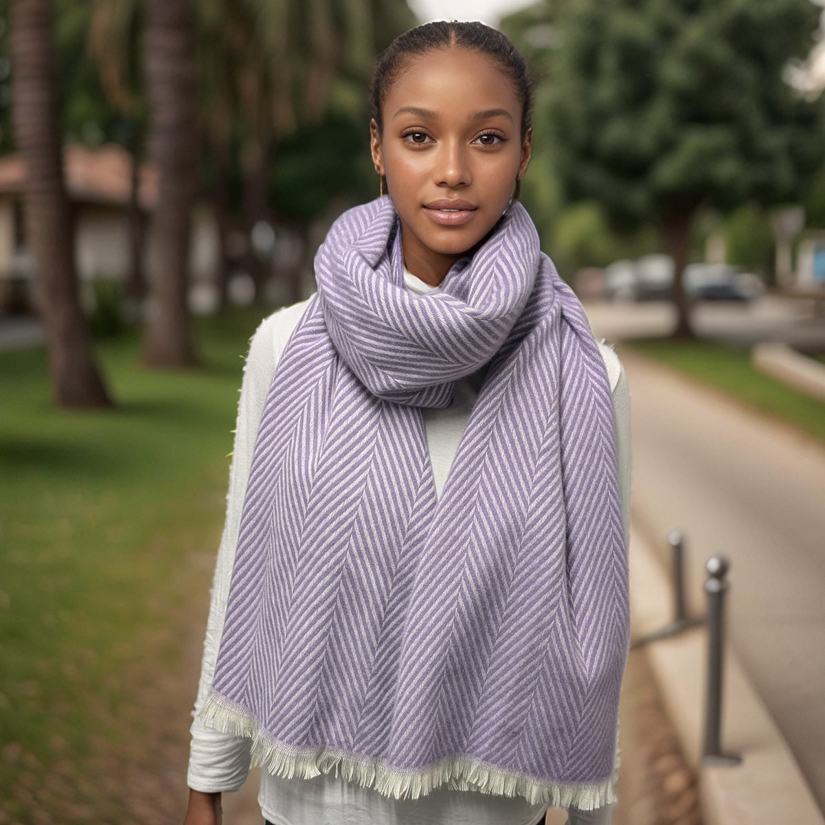 Elegant Lilac Neon Shawl (70x180cm) - Soft & Lightweight Wrap for Women, Perfect for Evening Parties, Weddings, and Special Occasions