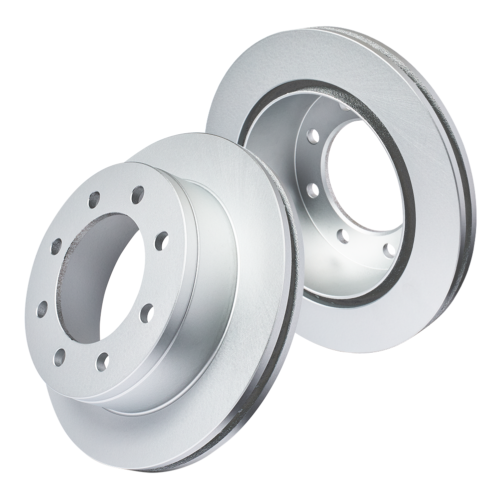 High Carbon Rear Brake Rotor Set for 2001-2010 Chevy/GMC 2500HD & 2004-2010 3500HD with 6.6L Duramax Diesel - Durable SRW Brake Rotors for Heavy-Duty Towing & Off-Road Performance