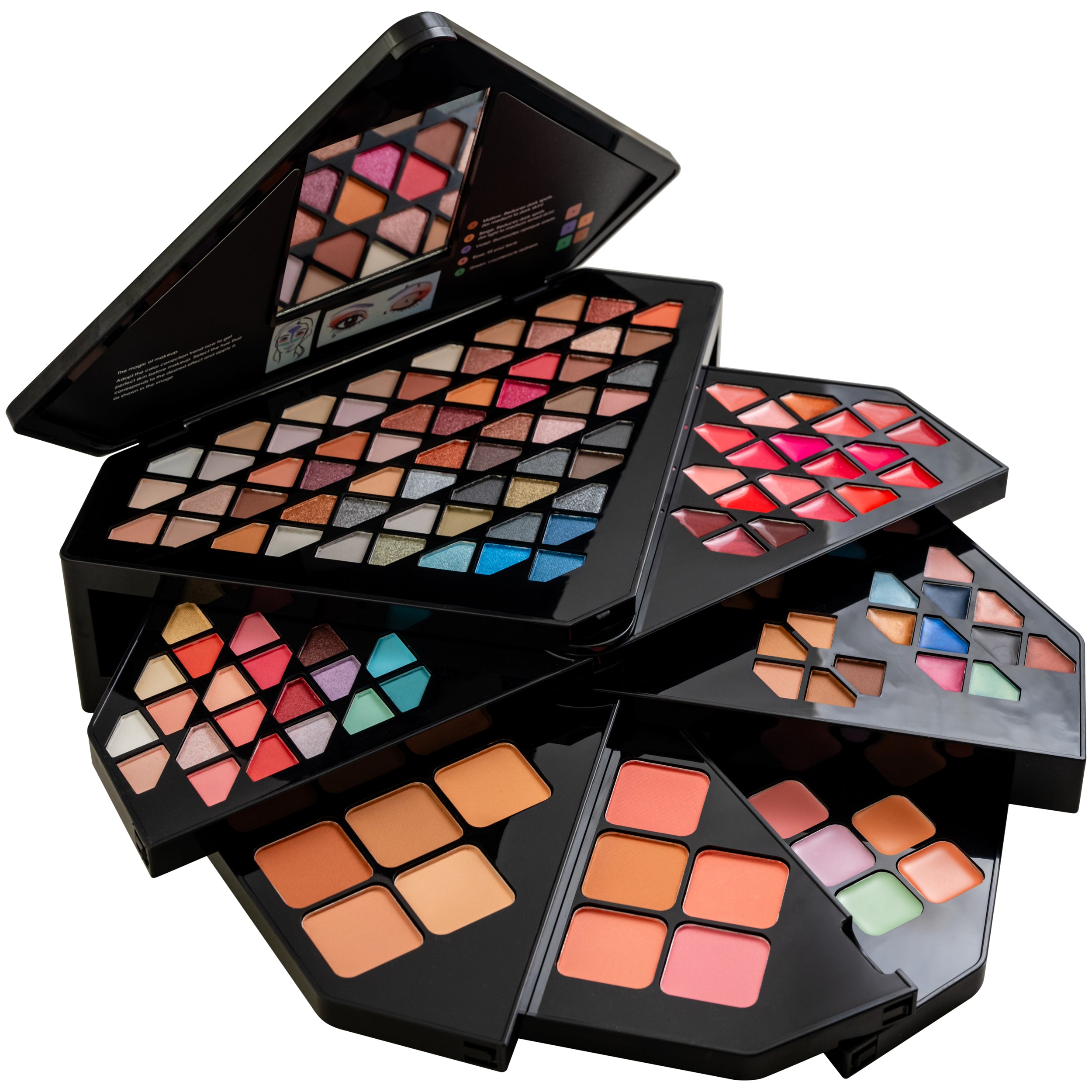Color Vibe Pro Makeup Set - Professional 12-Color Eyeshadow & Blush Palette for Day & Night Looks | Vegan, Cruelty-Free Makeup Kit for Parties, Weddings & Special Occasions