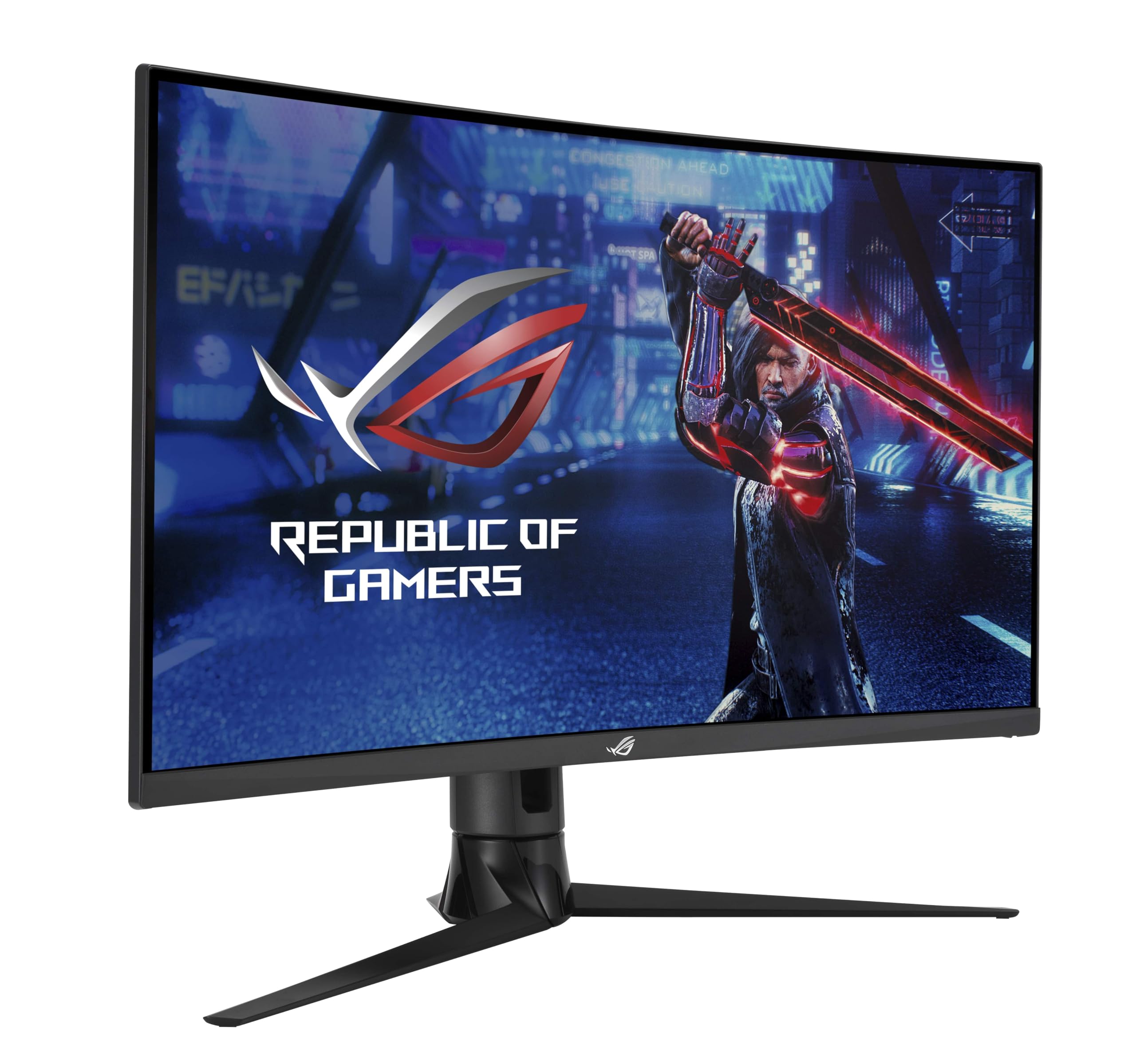 ASUS ROG Strix XG32VC 32 Inch WQHD Curved Gaming Monitor - 170Hz Refresh Rate, 1ms MPRT, AMD FreeSync Premium Pro, DisplayHDR 400, KVM Switch - VA Panel, 2560x1440 Resolution, DisplayPort/HDMI/USB-C - Perfect for Esports, Streaming & Immersive Gaming Experience