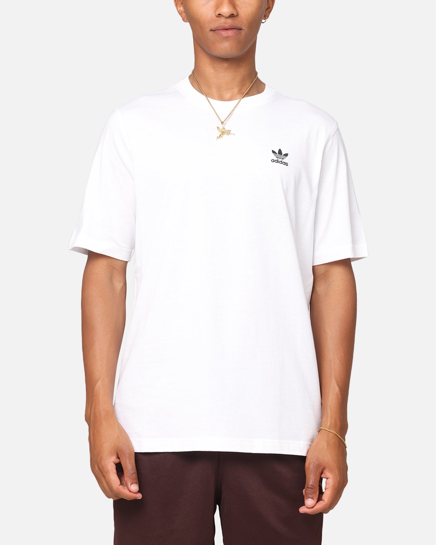 Adidas Essentials Men's T-Shirt - Classic White Cotton Tee for Casual Wear, Gym & Everyday Outfits