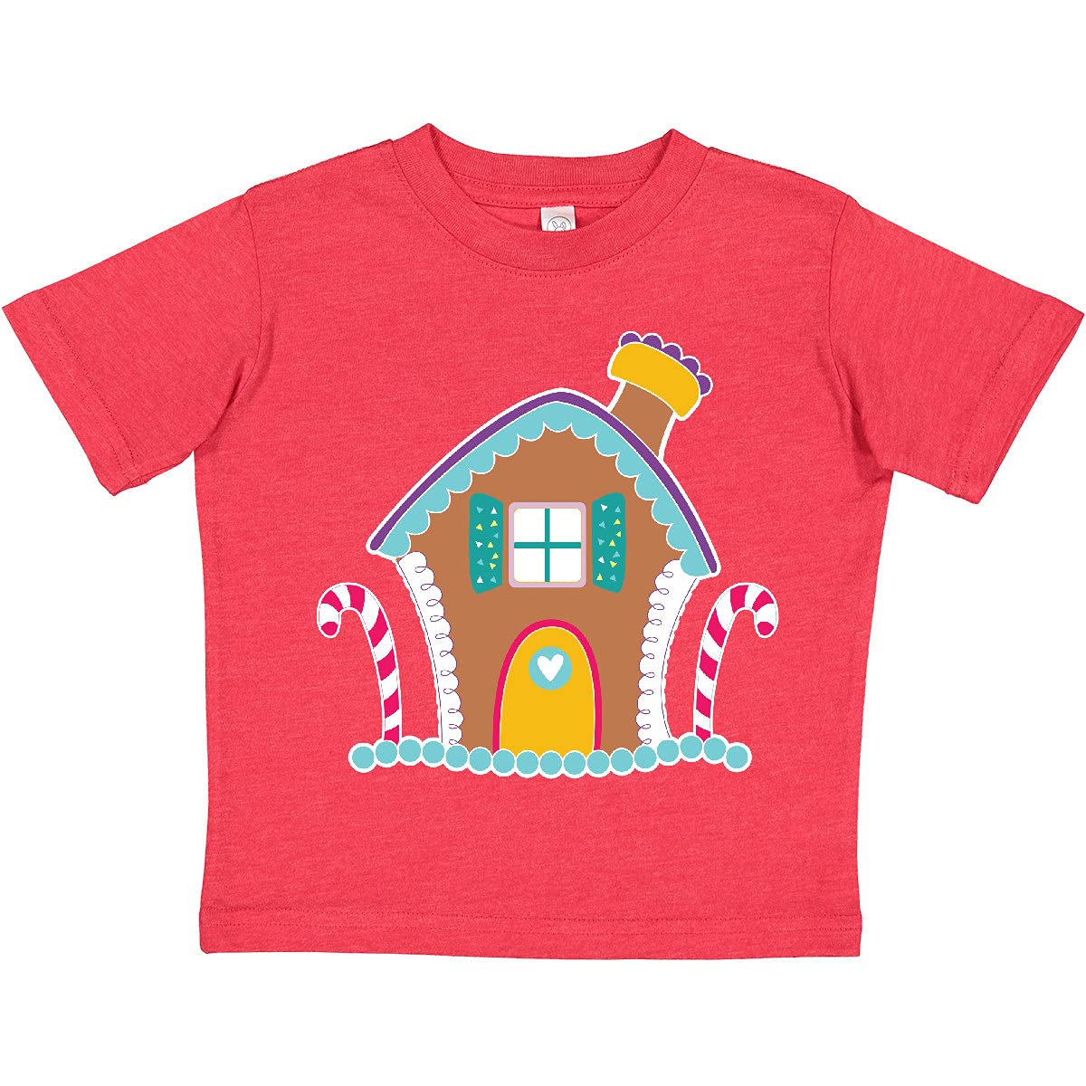 Gingerbread House Toddler T-Shirt - Cute Christmas Holiday Kids Apparel - Perfect for Family Photos, Holiday Parties & Festive Outfits