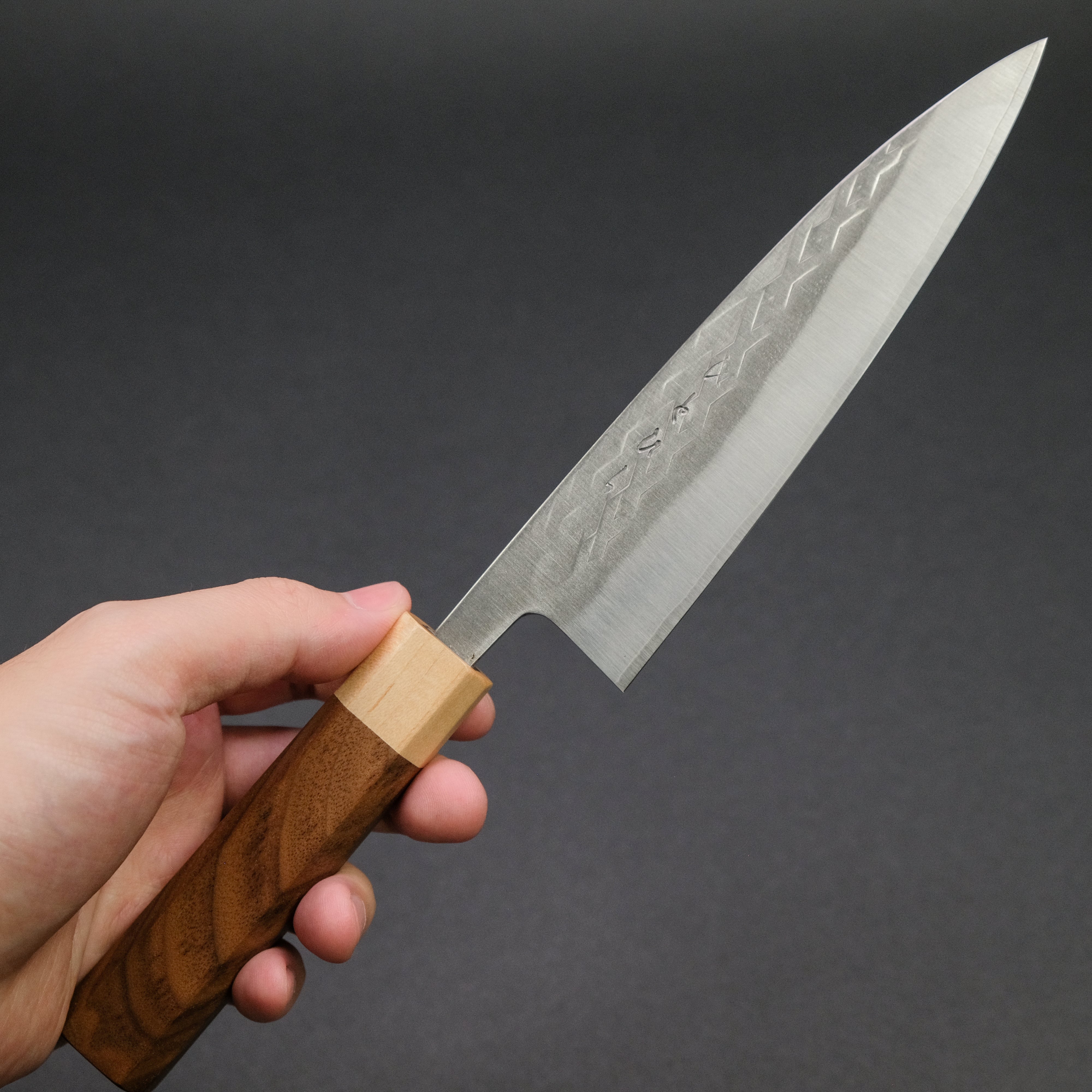 Hitohira TD SLD Tsuchime Petty Knife 150mm - Japanese Stainless Steel Blade with Walnut Handle - Perfect for Slicing, Chopping & Precision Kitchen Tasks