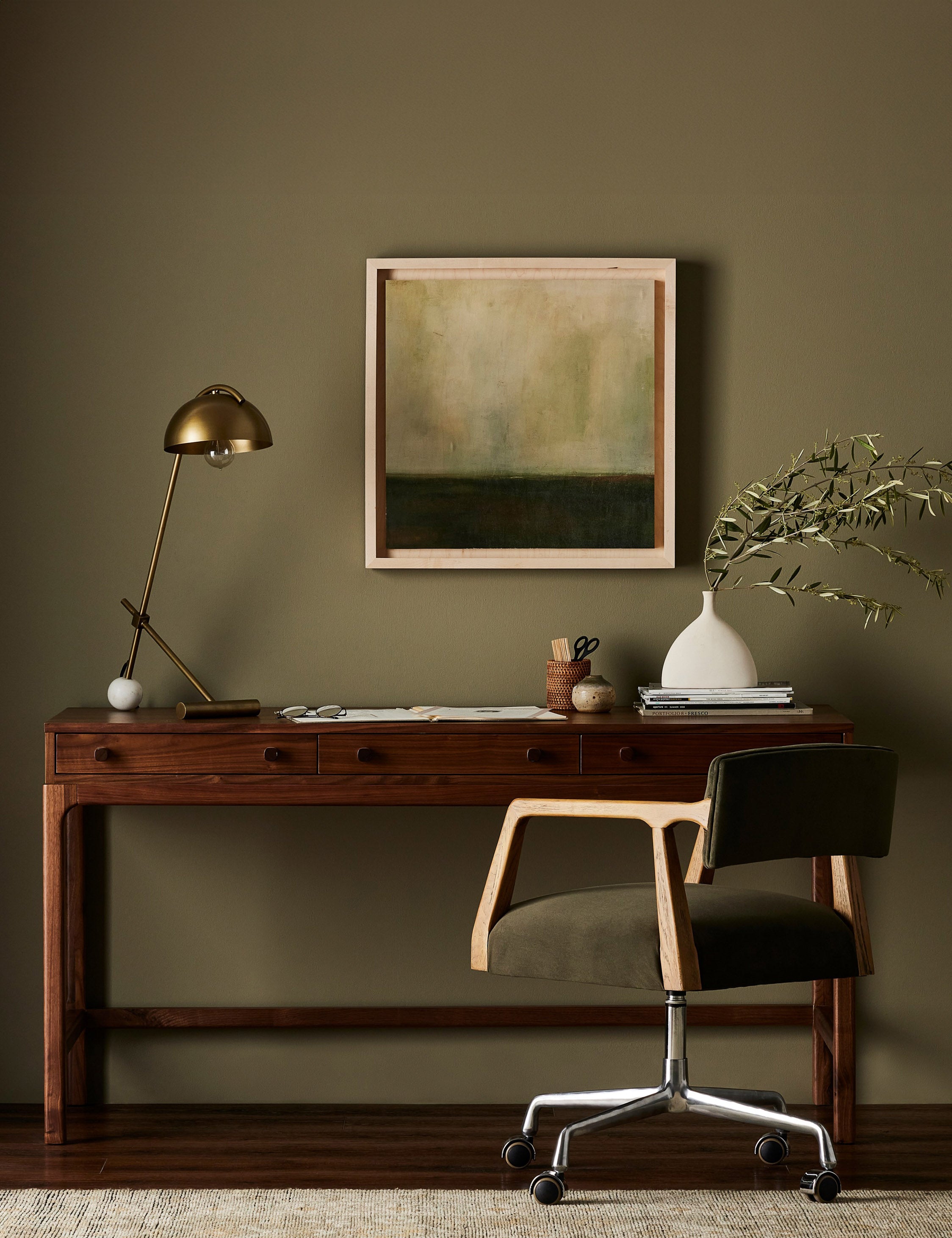 Modern Cameron Desk - Stylish Home Office Desk with Storage for Small Spaces | Perfect for Remote Work & Study