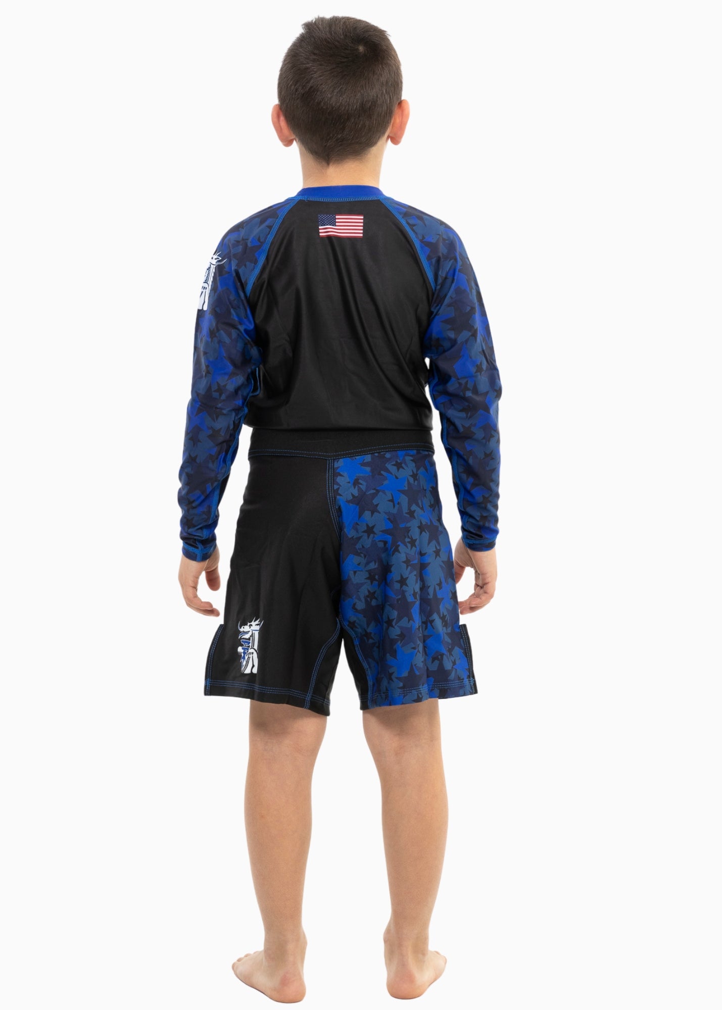 Kids American Grappler No Gi BJJ Bundle - Lightweight Rash Guard & Shorts Set for Youth Brazilian Jiu-Jitsu Training, MMA Practice, and Grappling Competitions