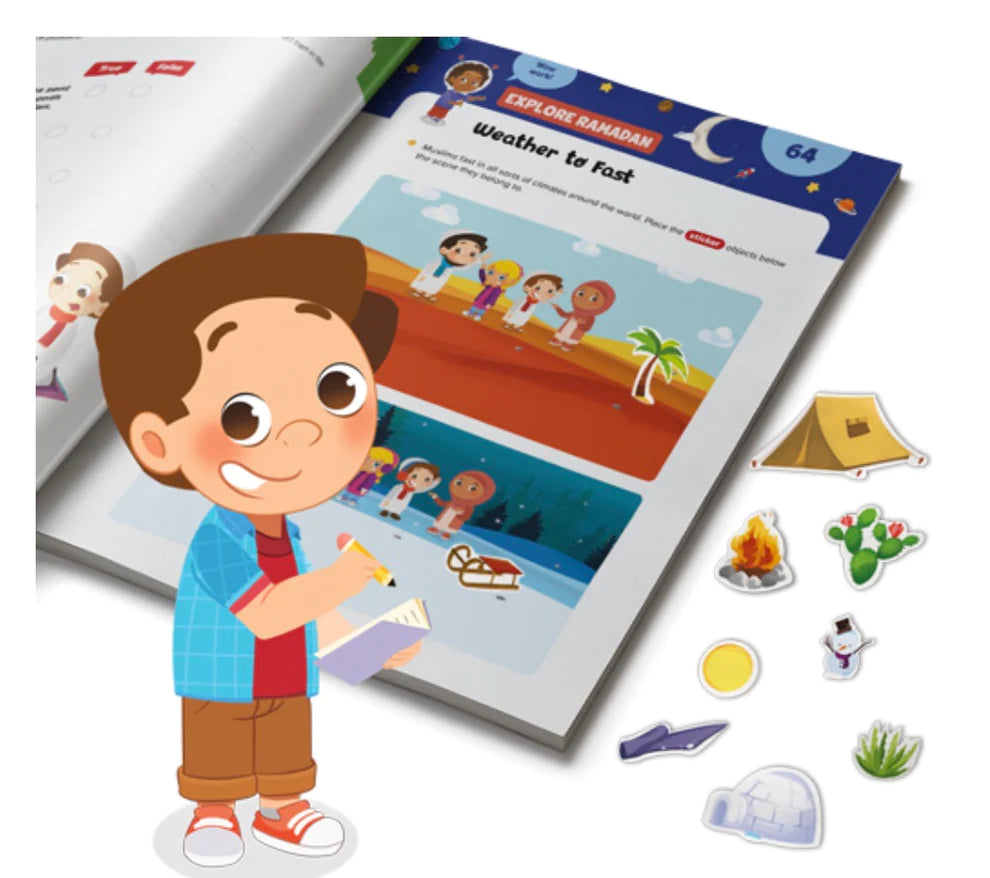 Ramadan Activity Book for Kids - Islamic Learning & Fun Games for Little Ones - Perfect for Home, School & Mosque Celebrations