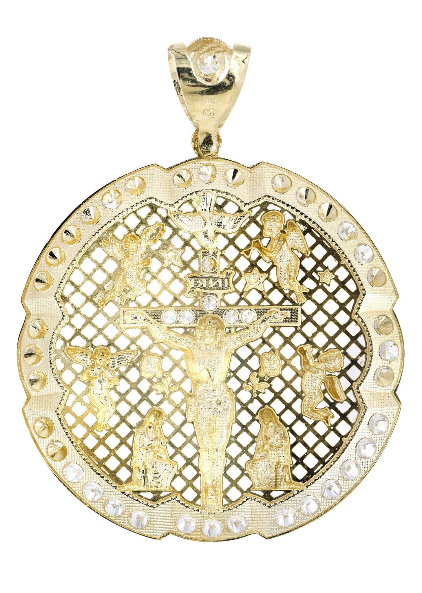 10K Gold Jesus Pendant Necklace - 39.1 Grams Religious Jewelry for Men & Women - Perfect for Church, Gifts & Everyday Wear