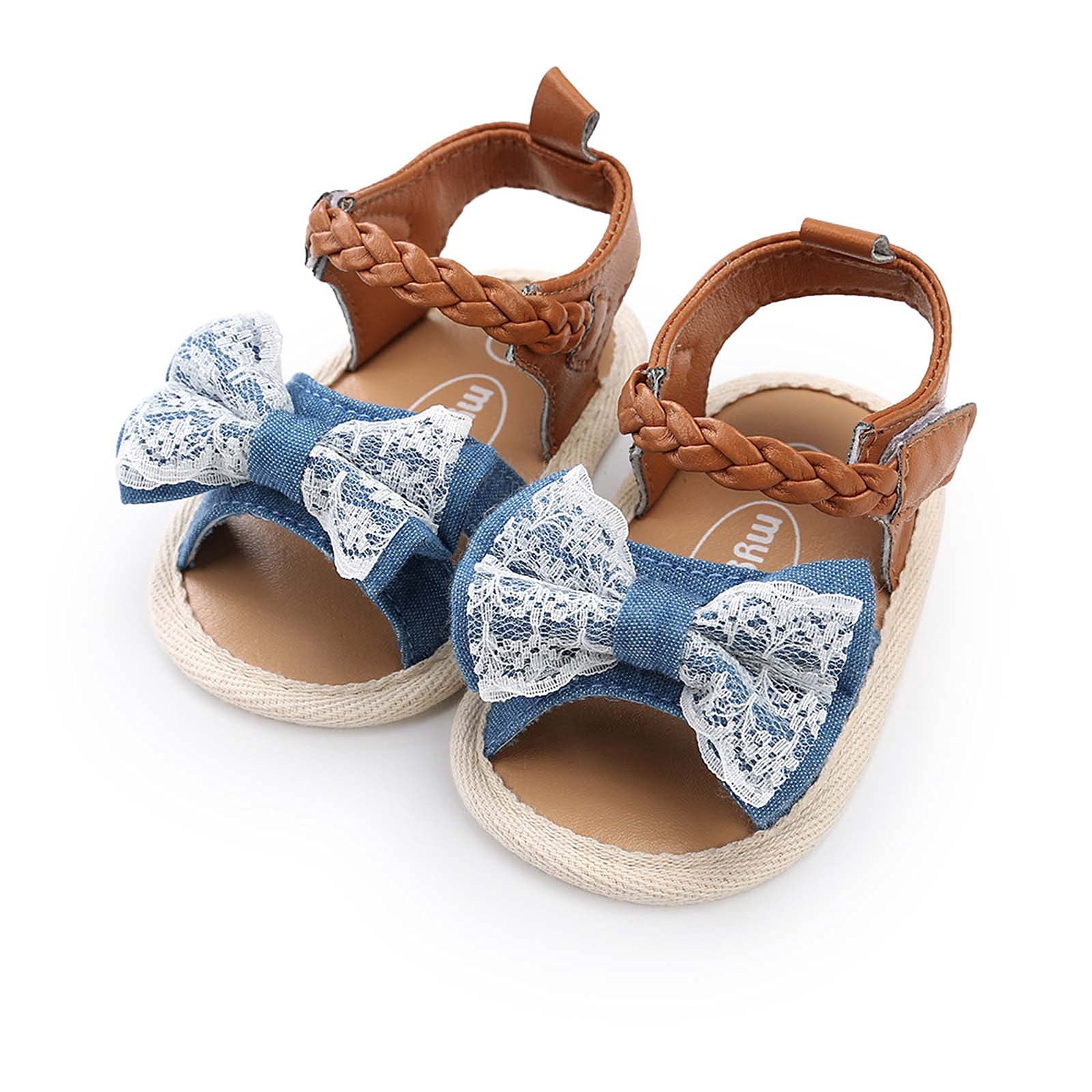Non-Slip Baby Girl Sandals - Soft Bow Flat Shoes for Walking & Play