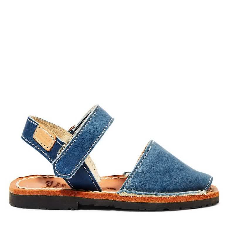 Kids' Plain Leather Menorcan Sandals Iker 1002 - Comfortable & Stylish Summer Footwear for Boys & Girls | Perfect for Beach, Pool & Outdoor Play