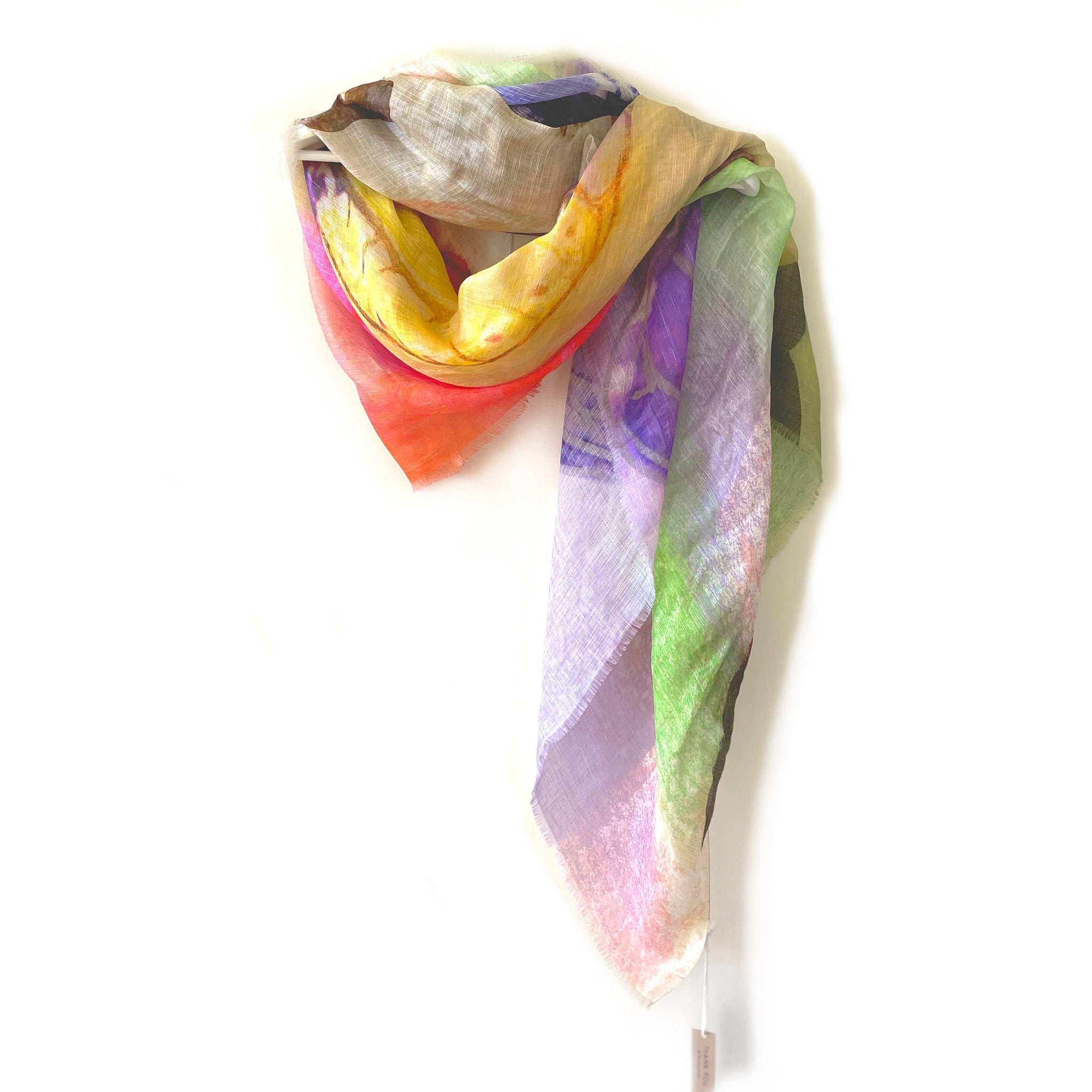 Carlos Amorales Evolution Modal Silk Scarf - Lightweight Luxurious Womens Fashion Accessory for Office, Travel & Special Occasions