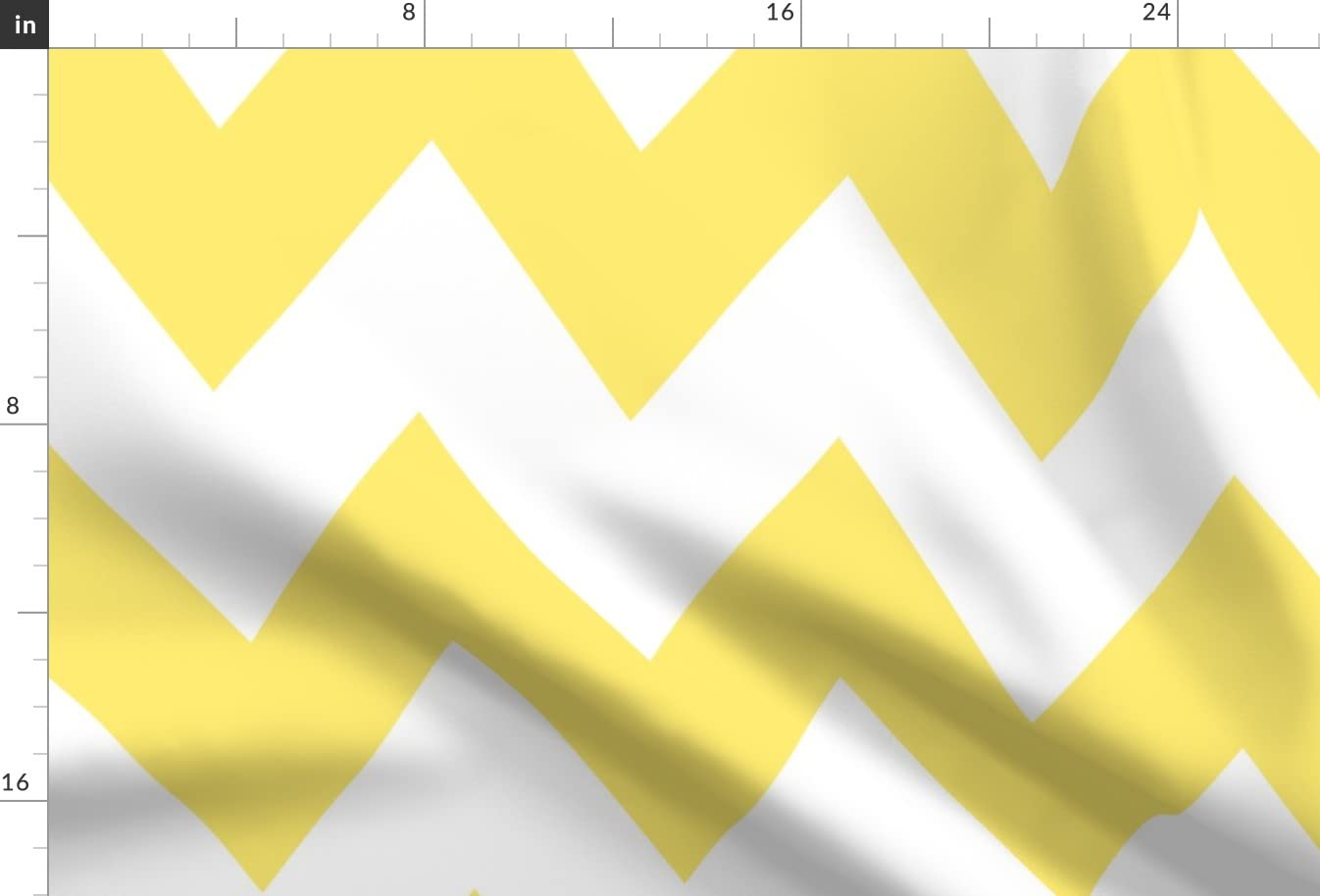 Chevron Lemon Yellow Modern Upholstery Velvet Fabric - Spoonflower Printed Fat Quarter for Home Decor, Apparel & DIY Projects | Perfect for Curtains, Pillows, Clothing & Crafting