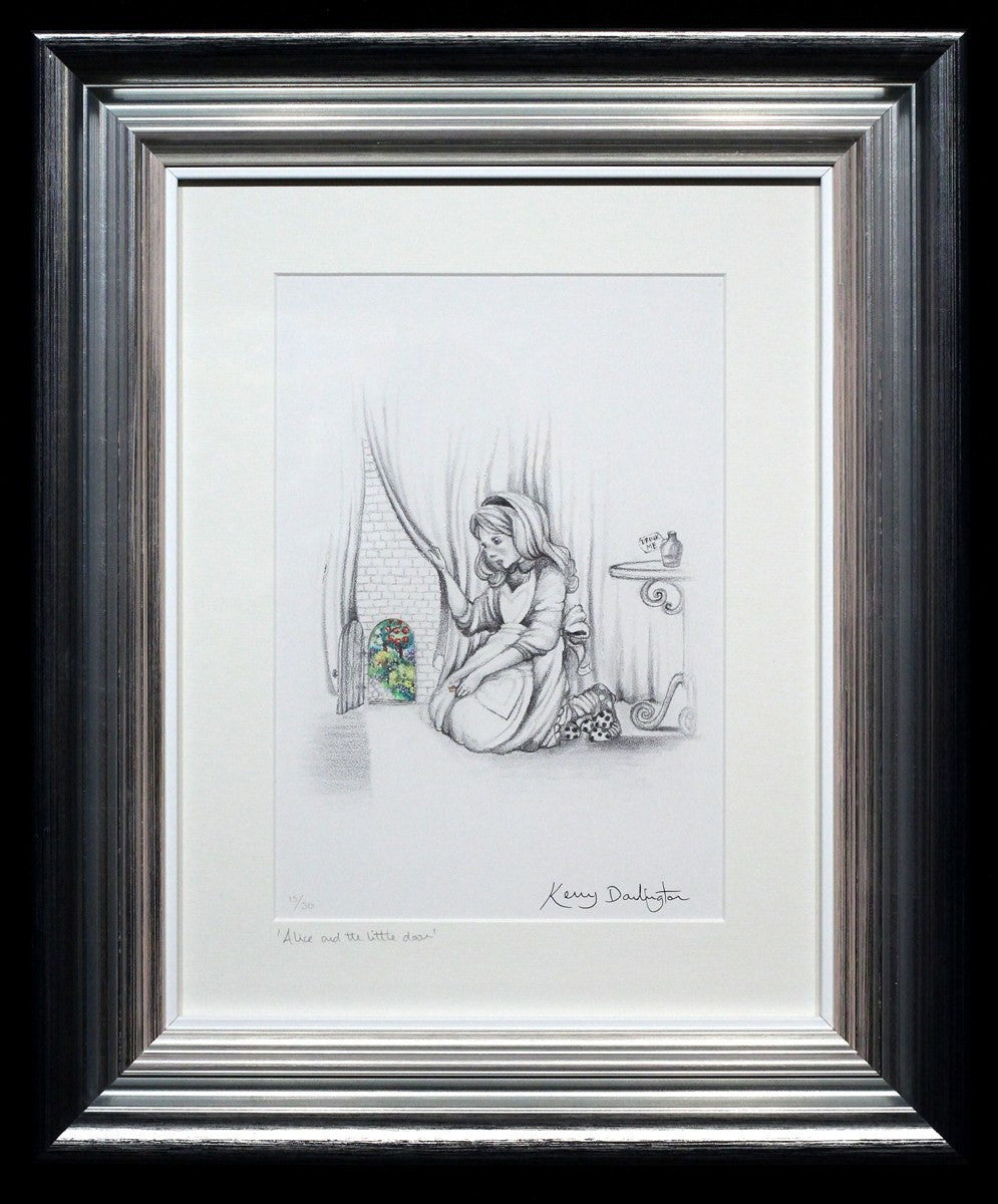 Alice and the Little Door Sketch - Limited Edition Art Print - Perfect for Home Decor, Nursery, or Gift Giving