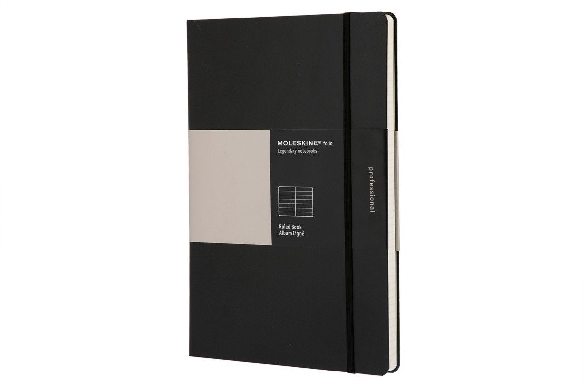 Premium Moleskine Folio Professional Notebook - A4 Size, Ruled Pages, Hard Cover - Perfect for Business Meetings, Journaling & Creative Writing