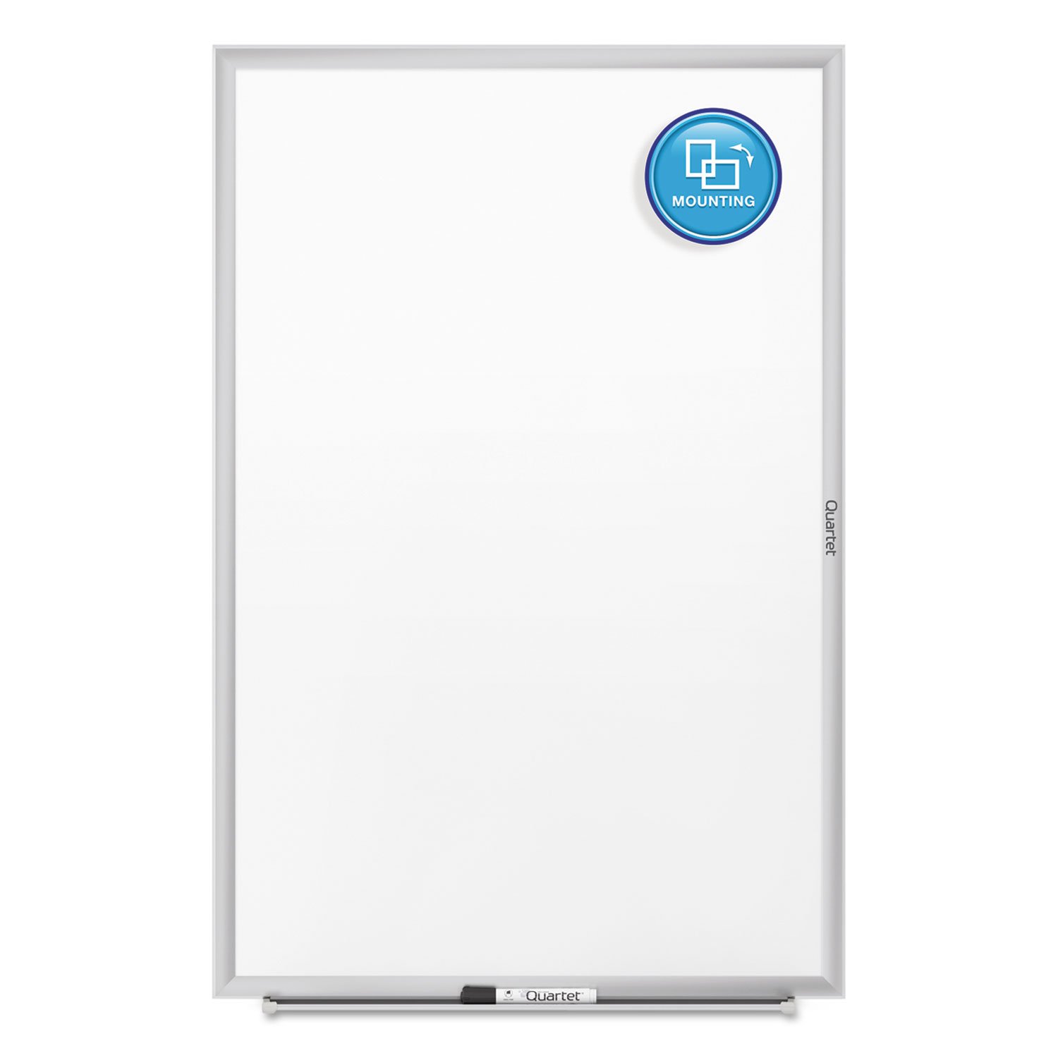 Quartet 4' x 3' Non-Magnetic Dry Erase Whiteboard with Silver Aluminum Frame - Perfect for Office Meetings, Classroom Teaching & Home Organization (Model S534)