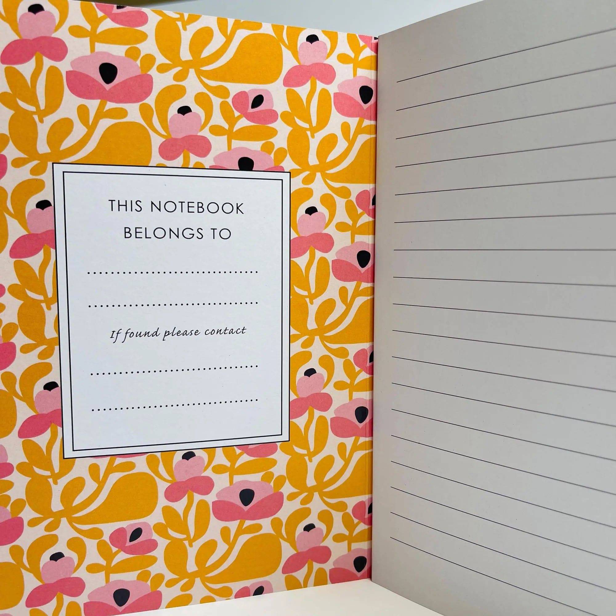 Vintage Mid Century Modern A5 Notebook Set - 3 Pack Lined Journal for Writing, Sketching & Note Taking - Perfect for Office, School & Travel