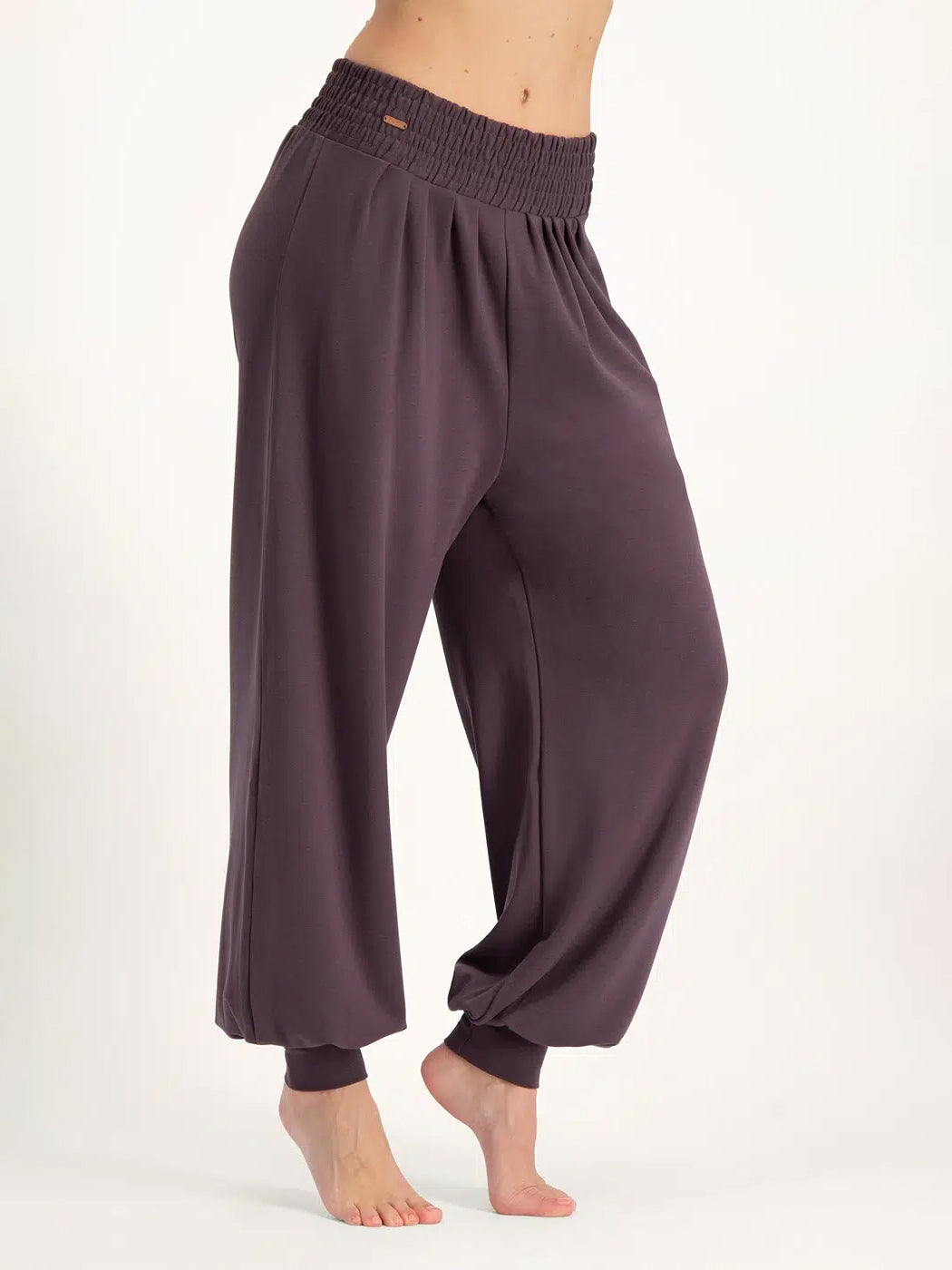 Urban Goddess Jaya Harem Yoga Pants for Women - High Waisted Stretchy Berry Color Workout Leggings | Perfect for Yoga, Gym, Lounge & Everyday Wear