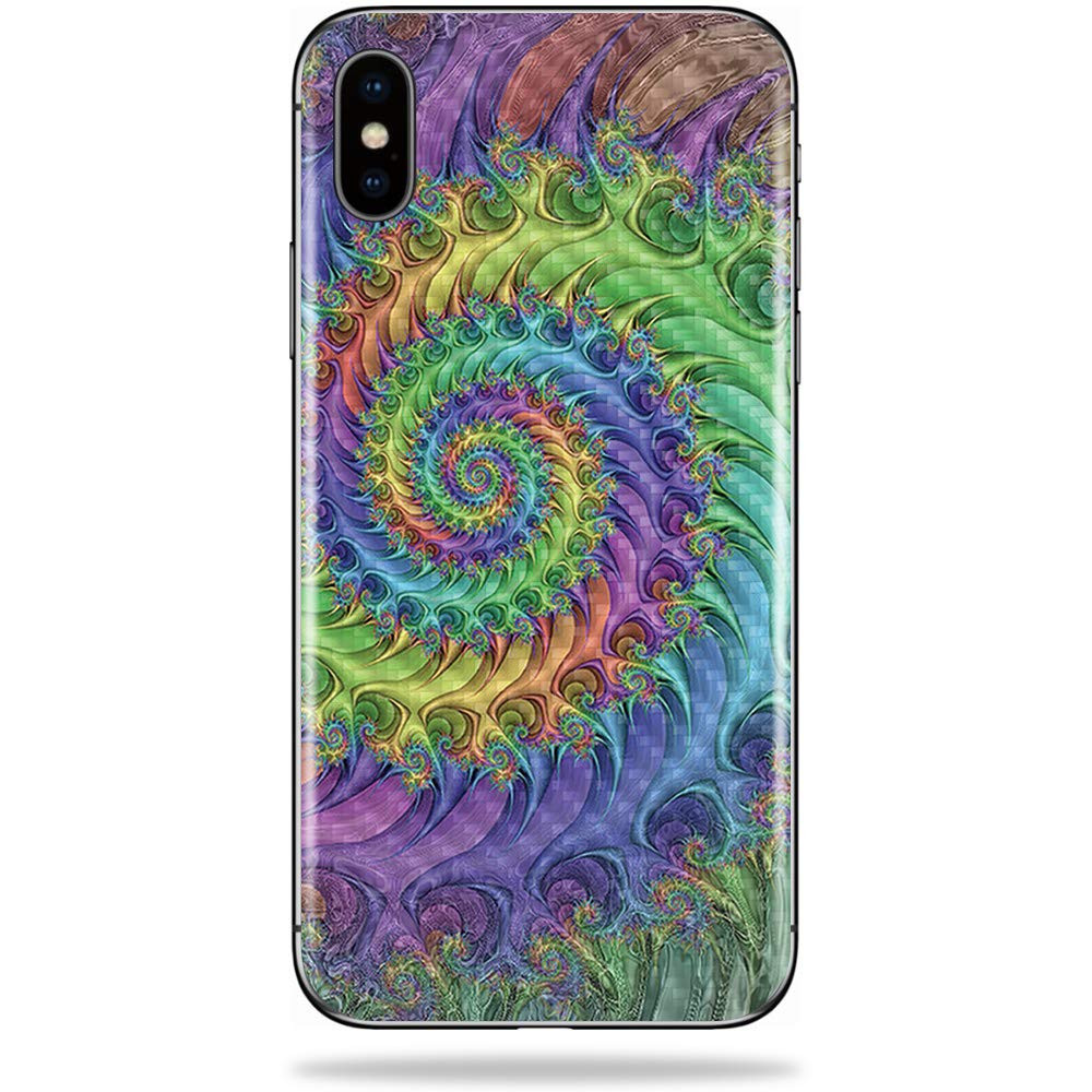 MightySkins Carbon Fiber Skin for Apple iPhone X - Protective Durable Textured Cover | Easy to Apply & Remove | Made in USA | Perfect for Work, Travel & Everyday Use