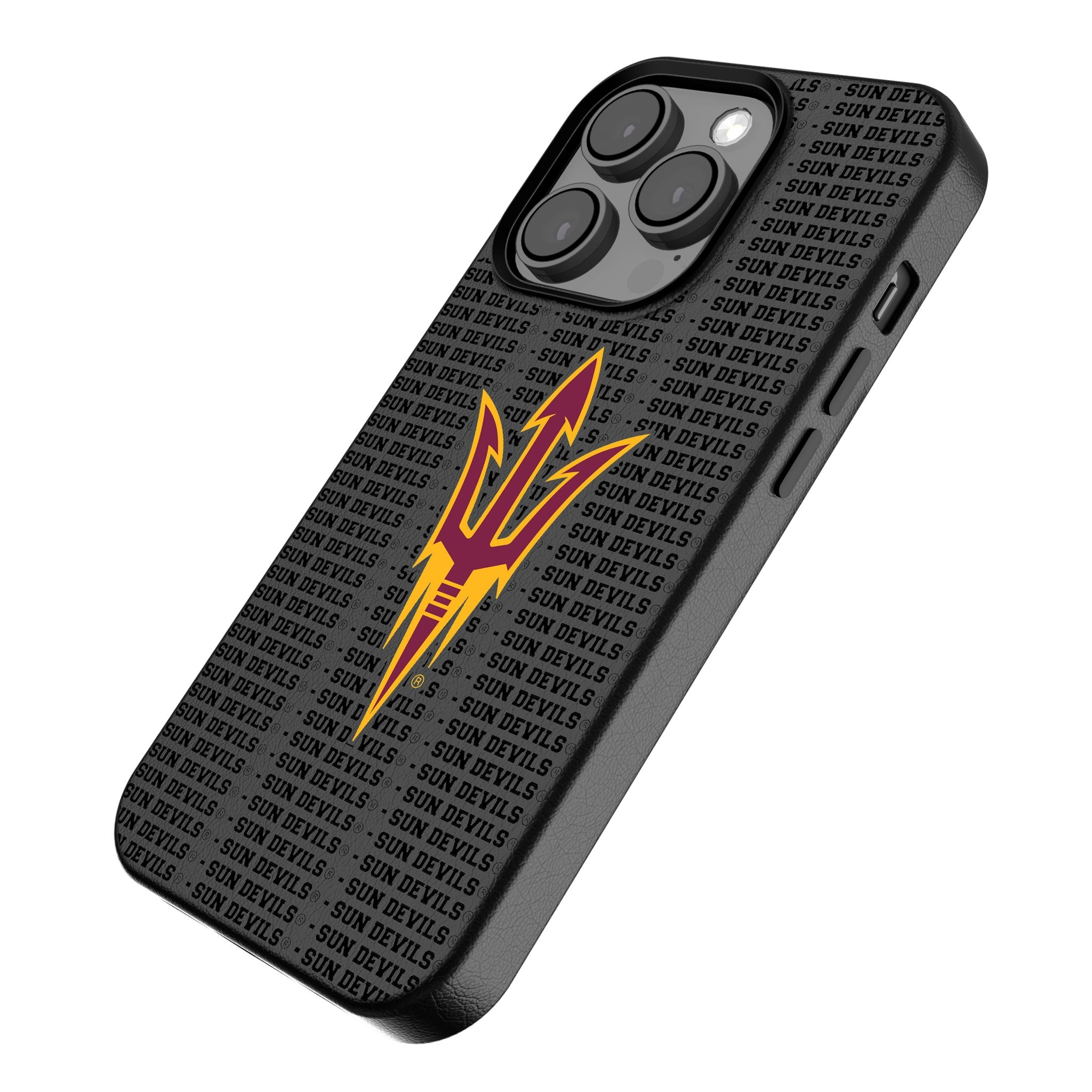Arizona State University Sun Devils MagSafe Compatible iPhone Case for Apple iPhone 12/13/14 Pro Max - Show School Spirit with Text Backdrop Design | Perfect for Game Day, Campus Life & Fan Gifts