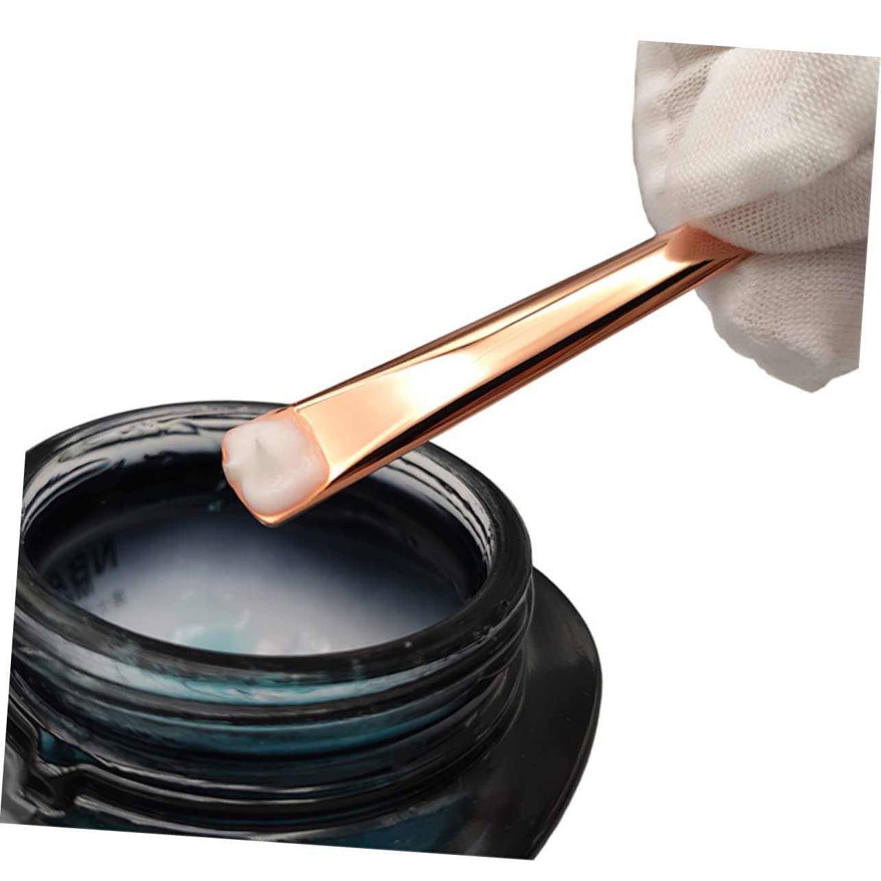 Baluue 3-Piece Zinc Alloy Makeup Spatula Set - Facial Cream Mixing Tool, Cosmetic Scoop & Eye Cream Spoon for Skincare Routine (Random Colors) | Perfect for DIY Beauty, Travel & Salon Use