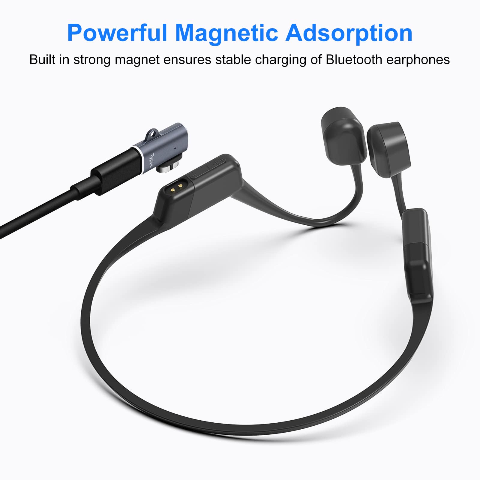 Shokz Magnetic USB C Charging Adapter (2 Pack) - Compatible with Aeropex, OpenRun/Pro, OpenRun Mini & OpenComm Headphones - Fast Charging Cable for Workouts, Running & Outdoor Activities