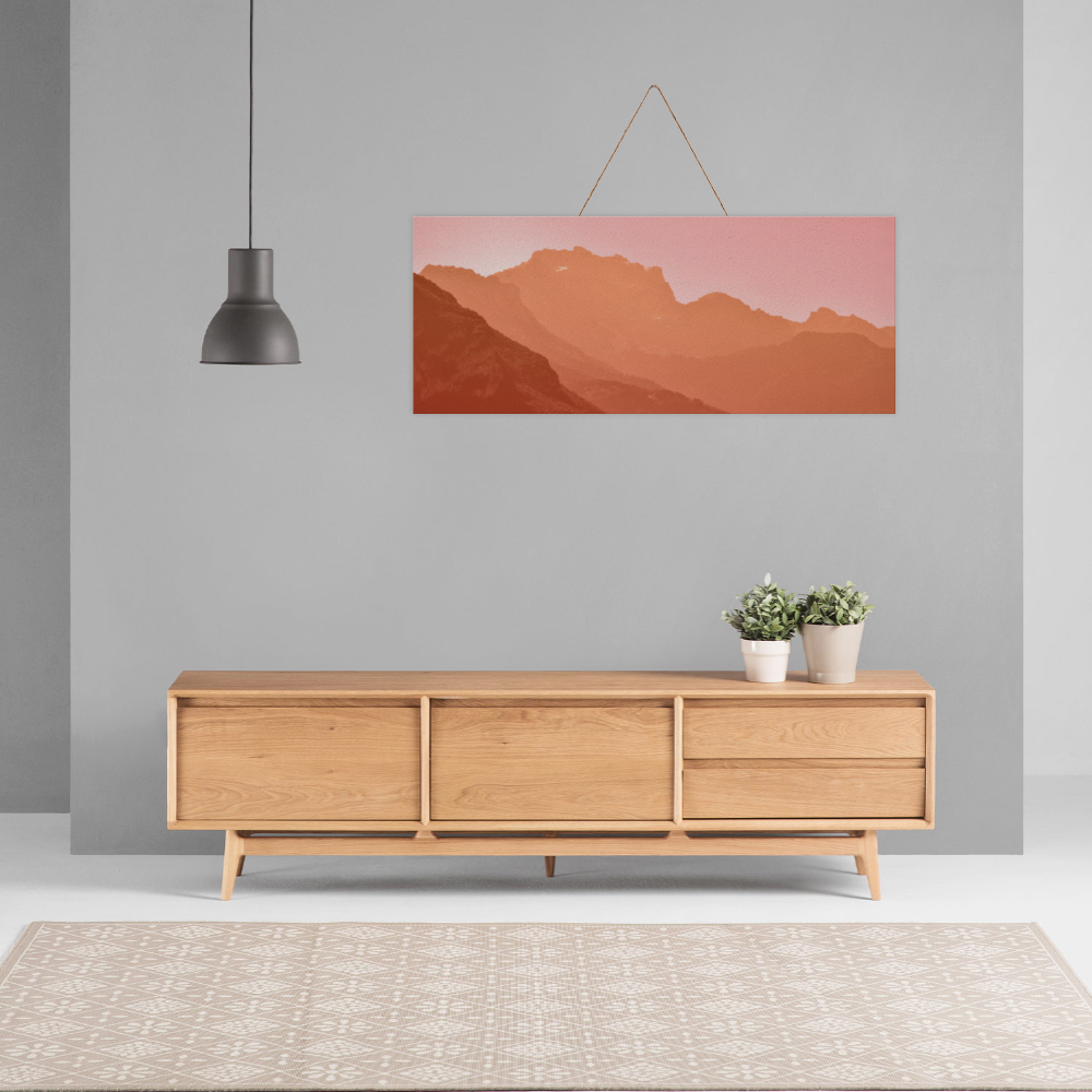24x10 Wooden Plaque with Rope - Rustic Wall Decor for Home, Office & Cabin - Perfect for Farmhouse, Mountain & Western Style Décor