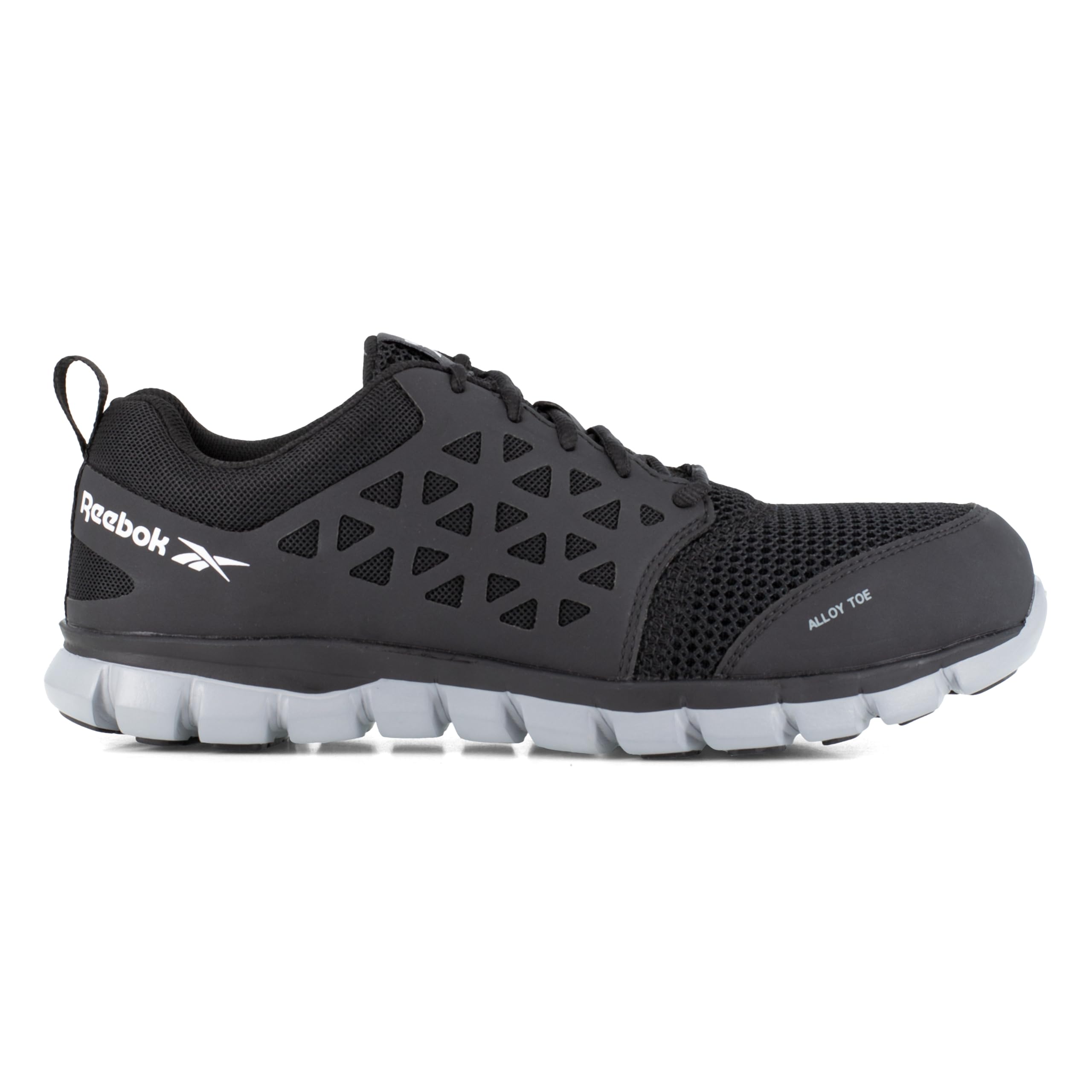 Reebok Men's RB4041 Sublite Cushion Safety Toe Work Shoes - Black Non-Slip Athletic Sneakers for Construction, Warehouse & Industrial Work