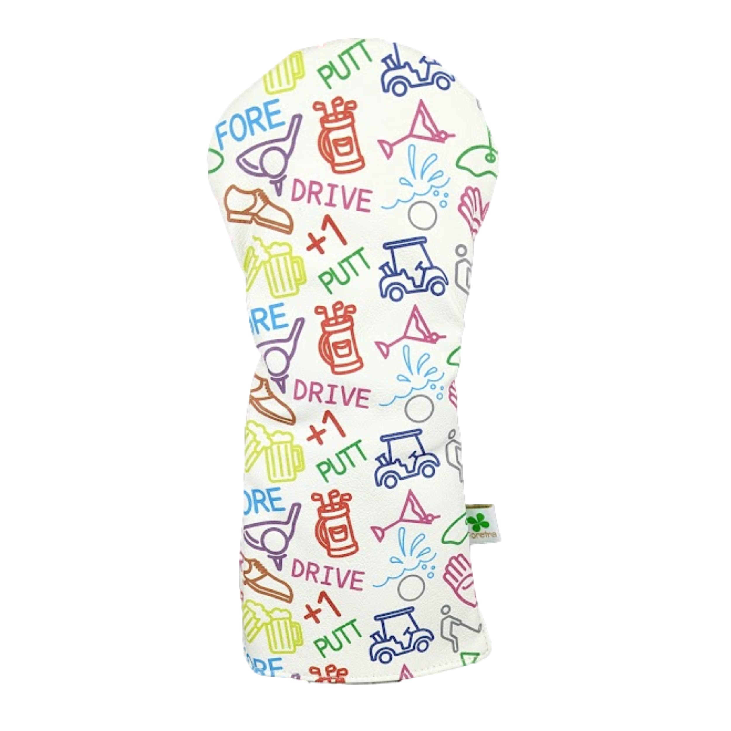 Foretra Limited Edition Golf Icons Pattern Driver Head Cover - Premium Tour Quality Golf Club Headcover for Woods - Customize Your Golf Bag Style - Perfect for Golf Tournaments, Driving Range & Club Protection
