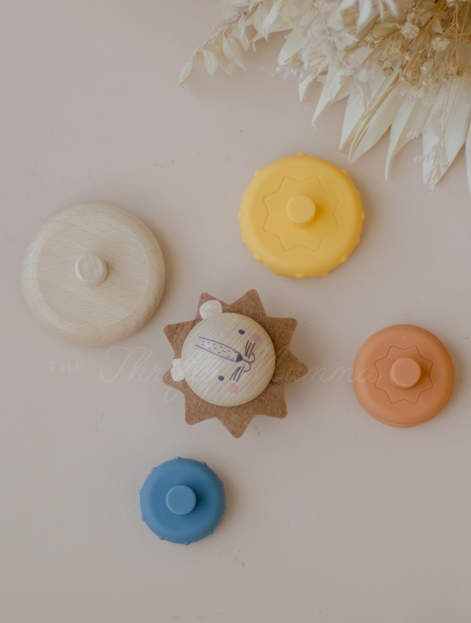 Eco-Friendly Wooden Ring Stacking Toy for Toddlers - Lion Design | Montessori Learning & Early Childhood Development | Perfect for Birthday Gifts & Playtime Activities