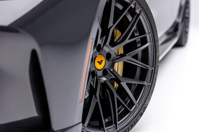Vorsteiner Gold Center Cap - Premium Luxury Wheel Accessory for BMW, Mercedes, Audi | Enhances Vehicle Style & Performance