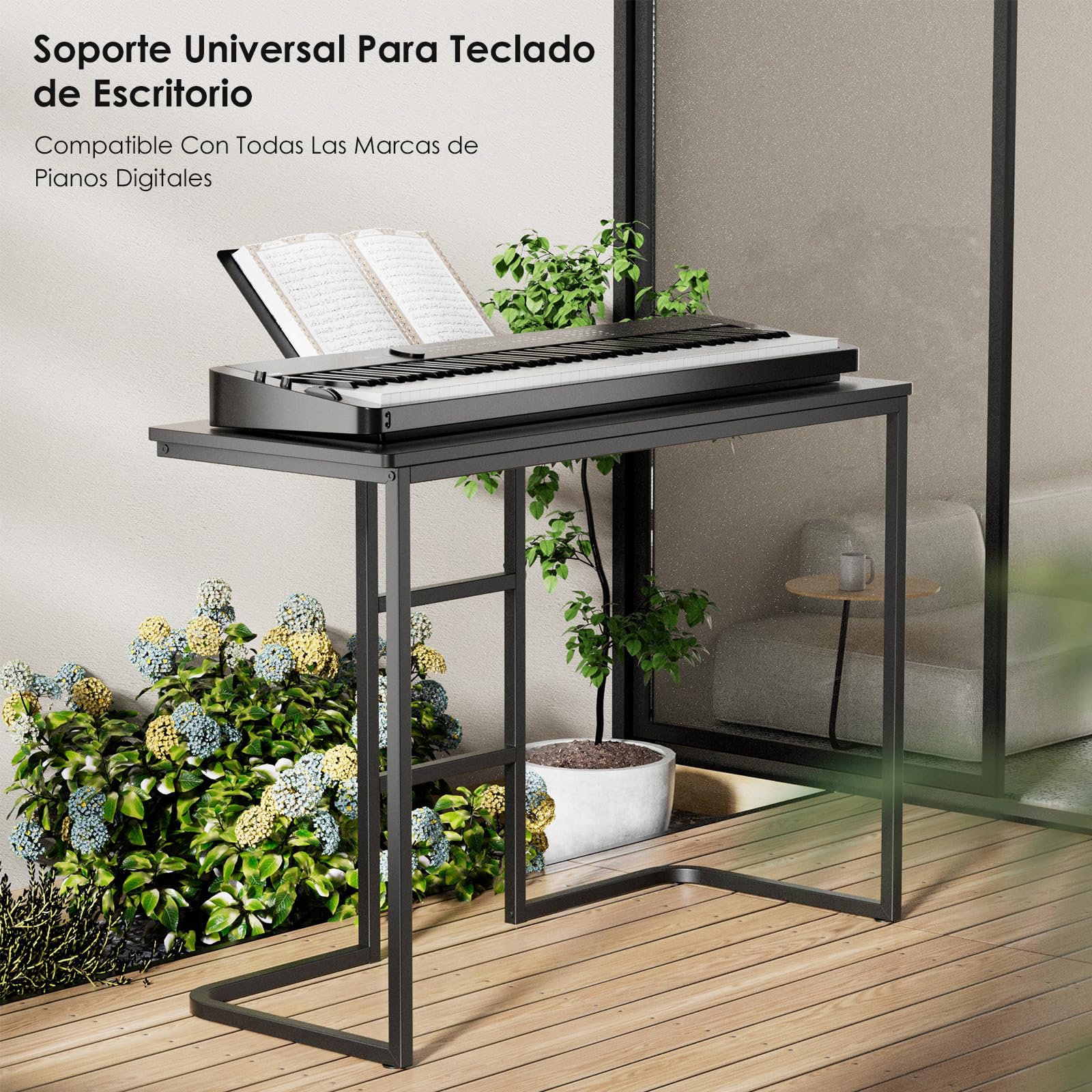 Heavy Duty Piano Stand for 54-88 Key Digital Pianos - Adjustable Keyboard Stand for Kids & Adults - Compatible with Yamaha, Casio, Roland - Perfect for Home Practice, Studio Recording & Live Performances (Black)