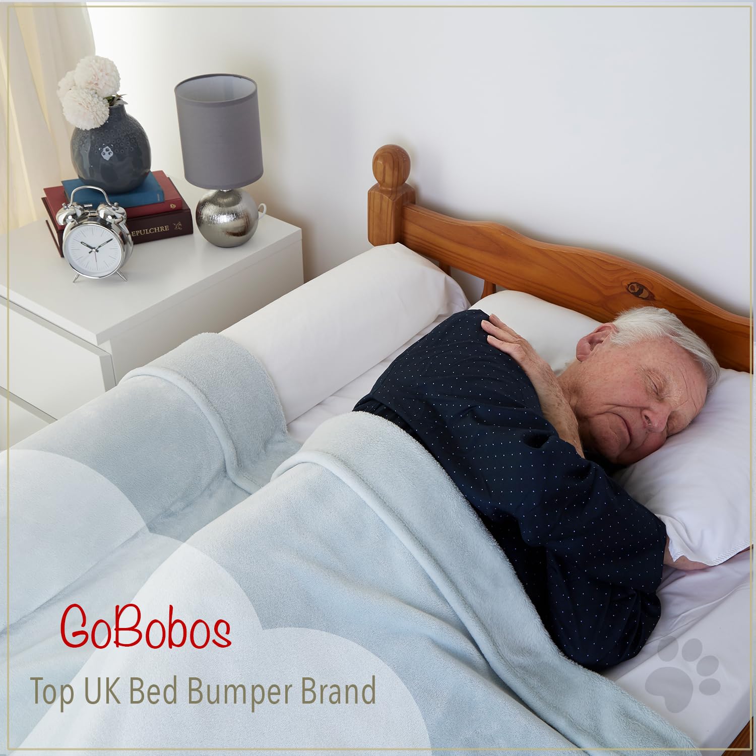 GoBobos Bed Rail for Elderly - Adjustable Safety Bed Rail for Seniors & Adults | Sturdy Bed Guard for Double Beds | UK Brand | Fall Prevention & Home Care Aid for Elderly Safety