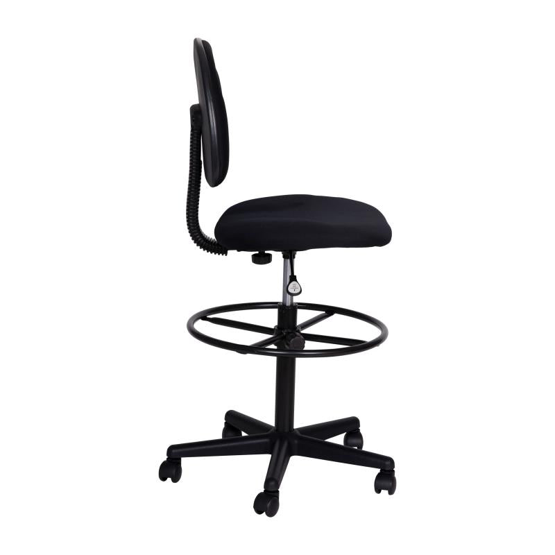 FLASH Patterned Fabric Drafting Chair BT 659 - Adjustable Height Office Chair for Artists, Architects & Designers - Ergonomic Stool for Drafting Table, Studio & Workspace
