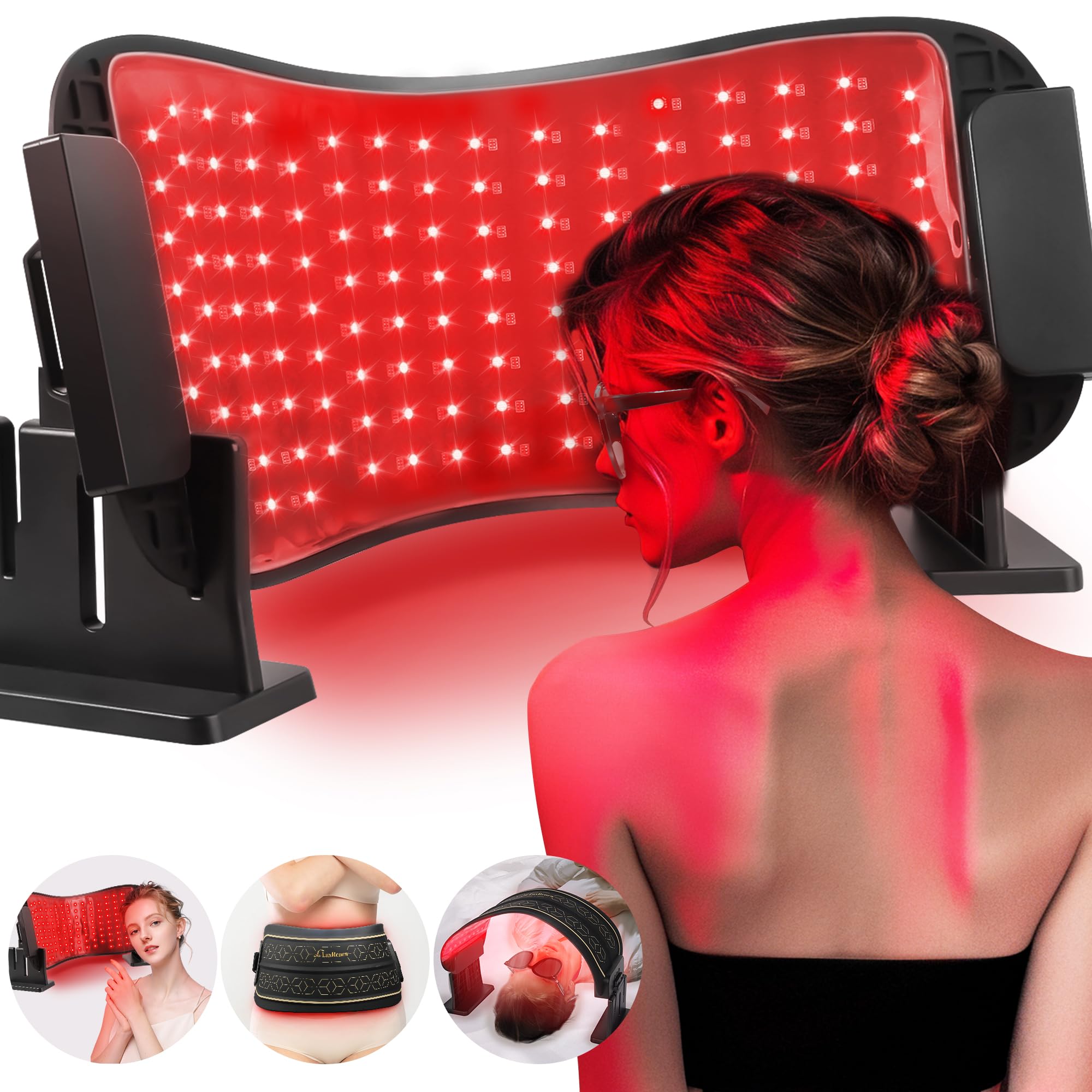 Red Light Therapy Device 850nm Near Infrared LED Mask for Face & Body - Anti-Aging Skin Care, Pain Relief & Beauty Treatment - Perfect for Home Spa & Wellness Routine