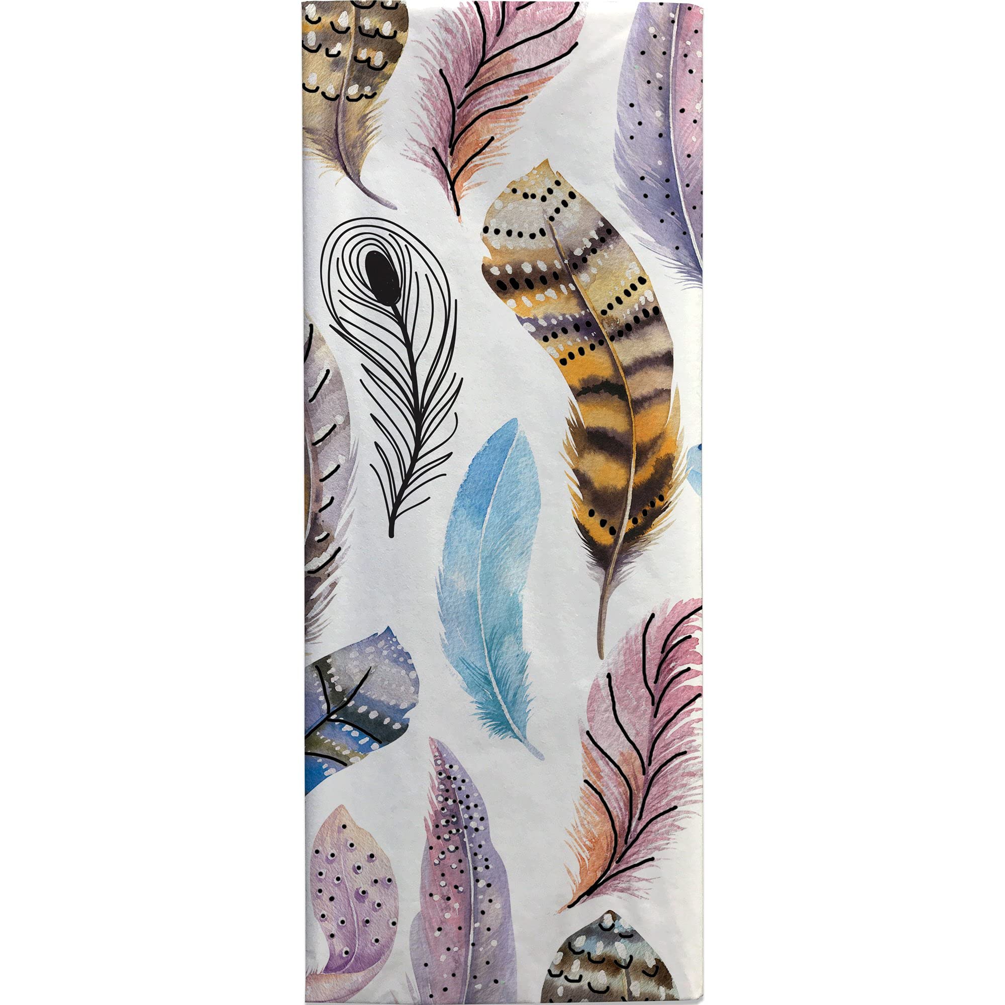 Jillson & Roberts 20x30 Inch Printed Gift Wrapping Tissue Paper - Featherly Design, 24 Folded Sheets for Birthday, Wedding & Holiday Present Wrapping