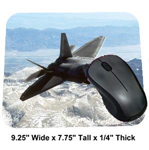 F22 Raptor Fighter Jet XXL Gaming Mouse Pad - Non-Slip Rubber Base, Extended Keyboard Cover - Perfect Gift for Gamers & Military Enthusiasts | Ideal for PC Gaming, Office Work & Home Computer Setup